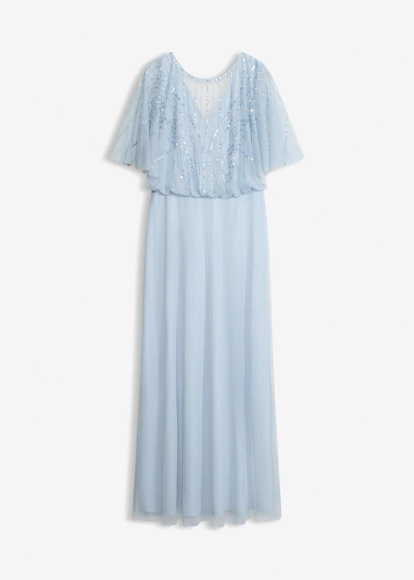 Abito lungo in tulle raffinato con paillettes