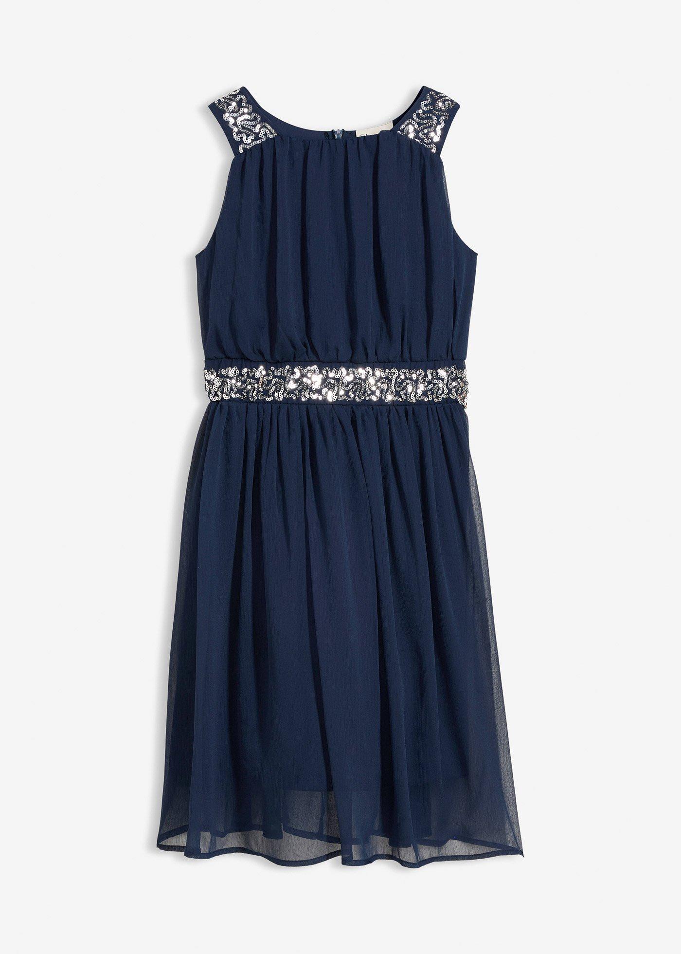 Abito in chiffon con paillettes