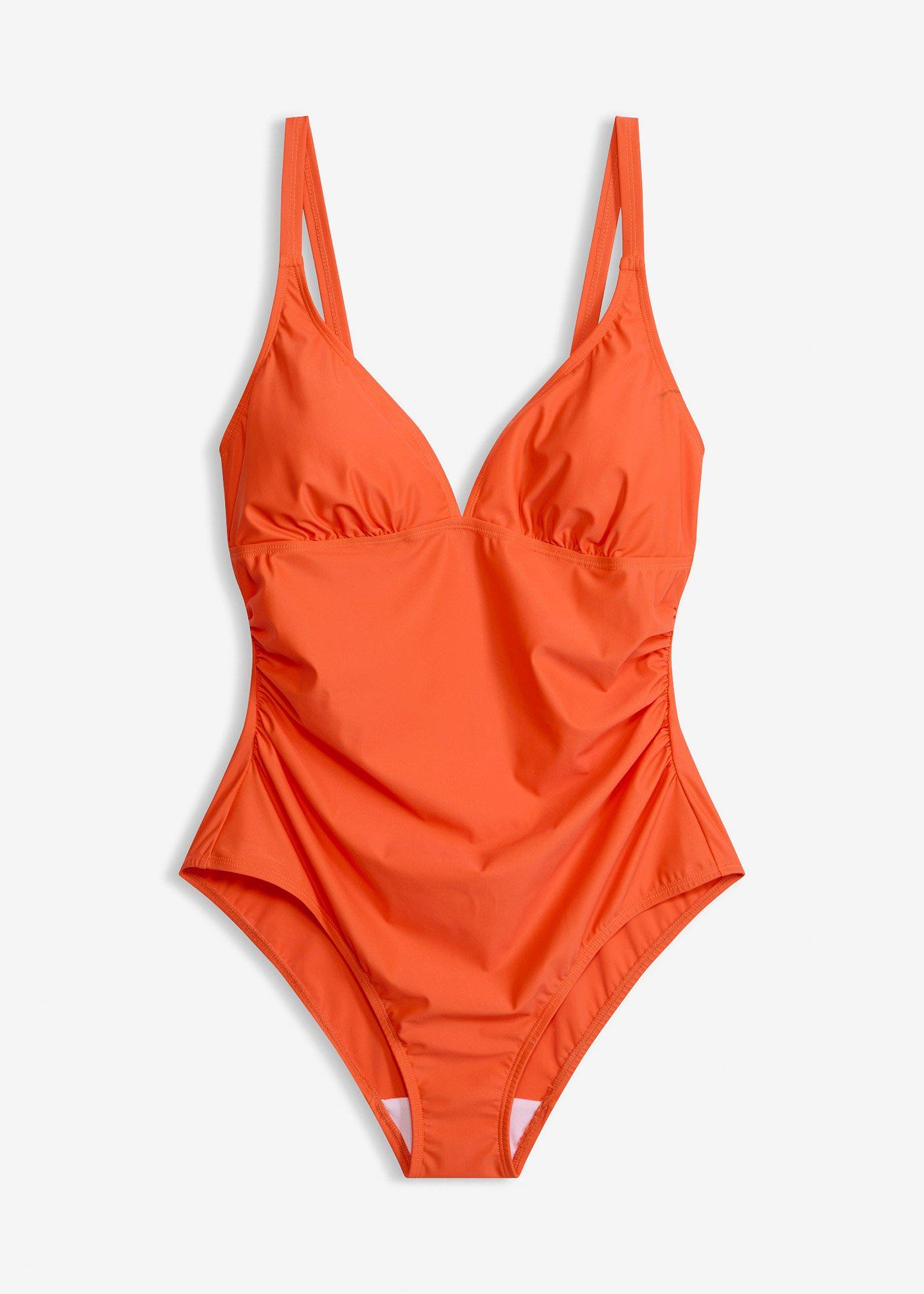 Costume intero con scollatura a V ed effetto modellante leggero