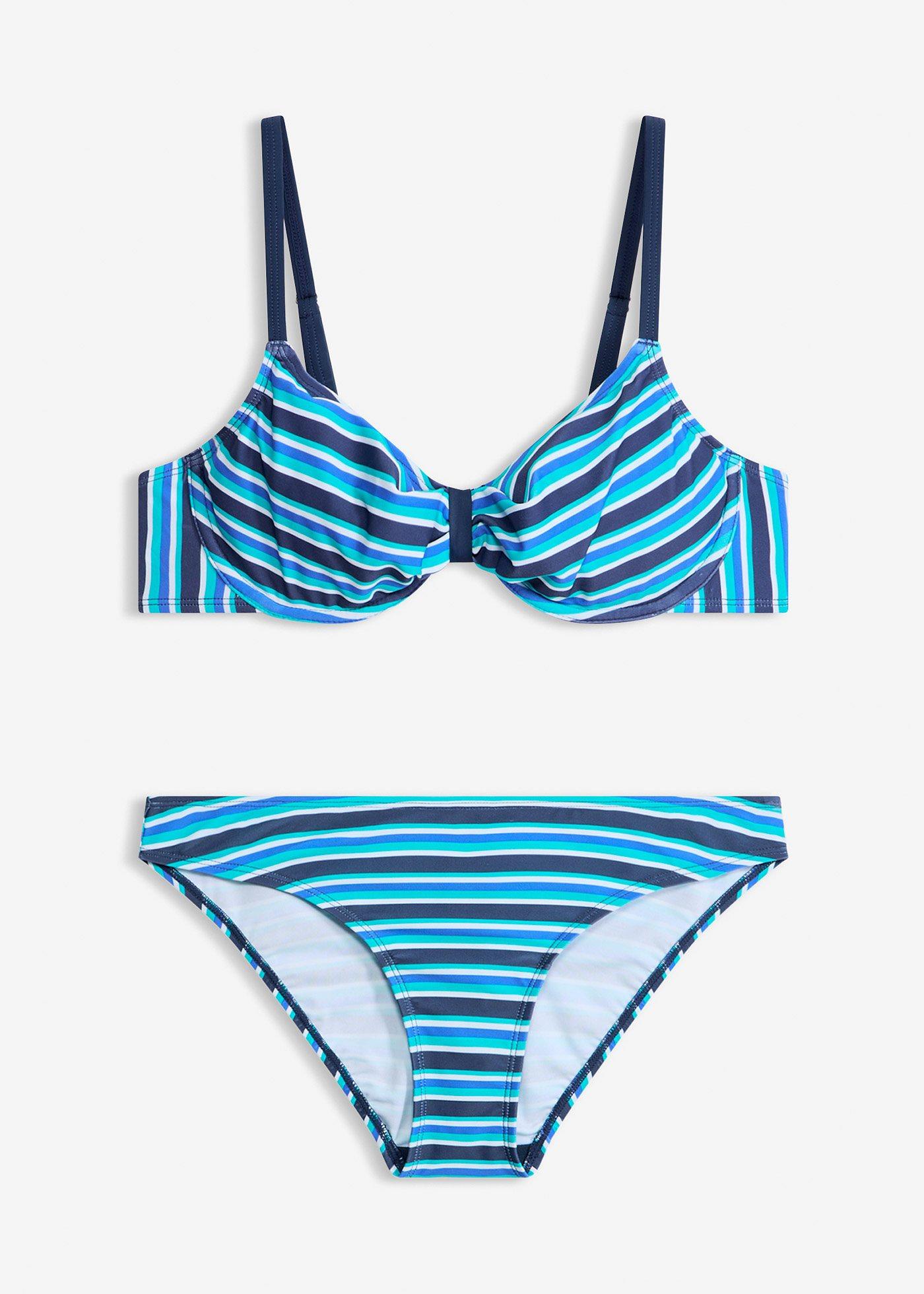 Bikini con ferretto e spalline regolabili (set 2 pezzi)