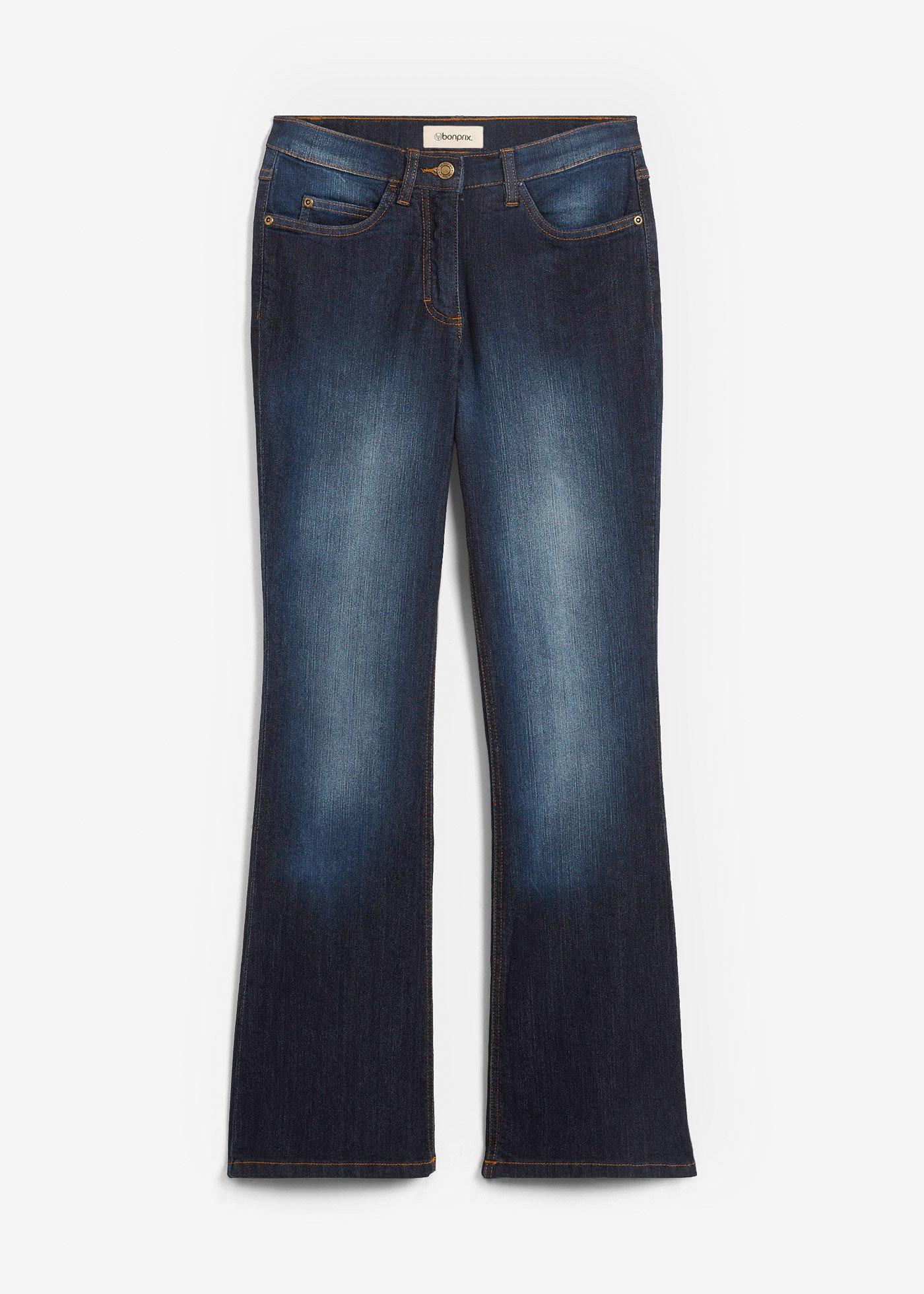 Jeans bootcut elasticizzati, vita media