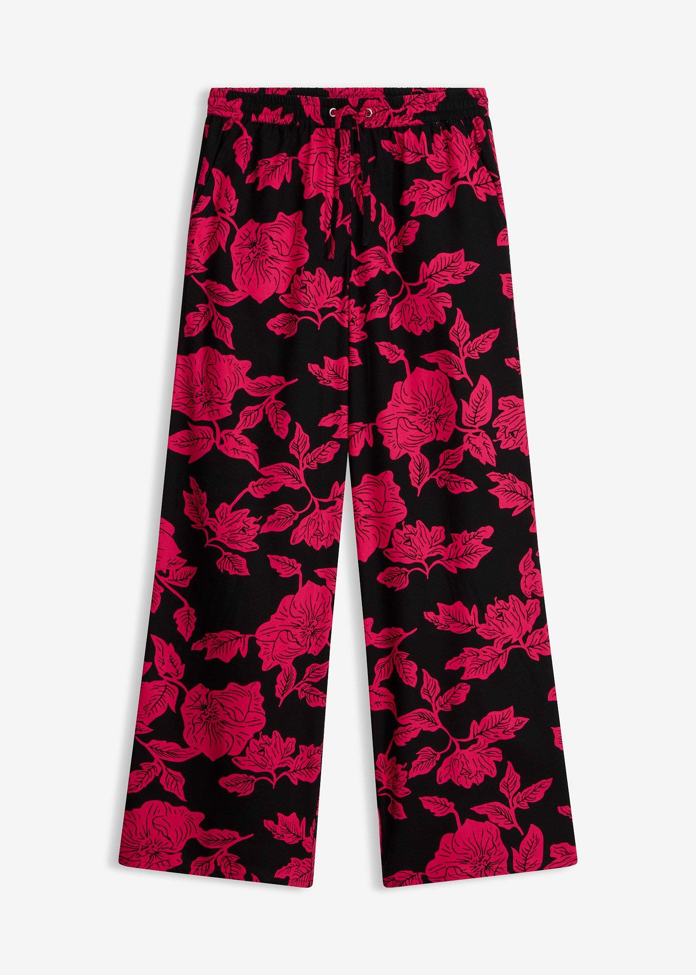 Pantaloni a palazzo in viscosa fluida
