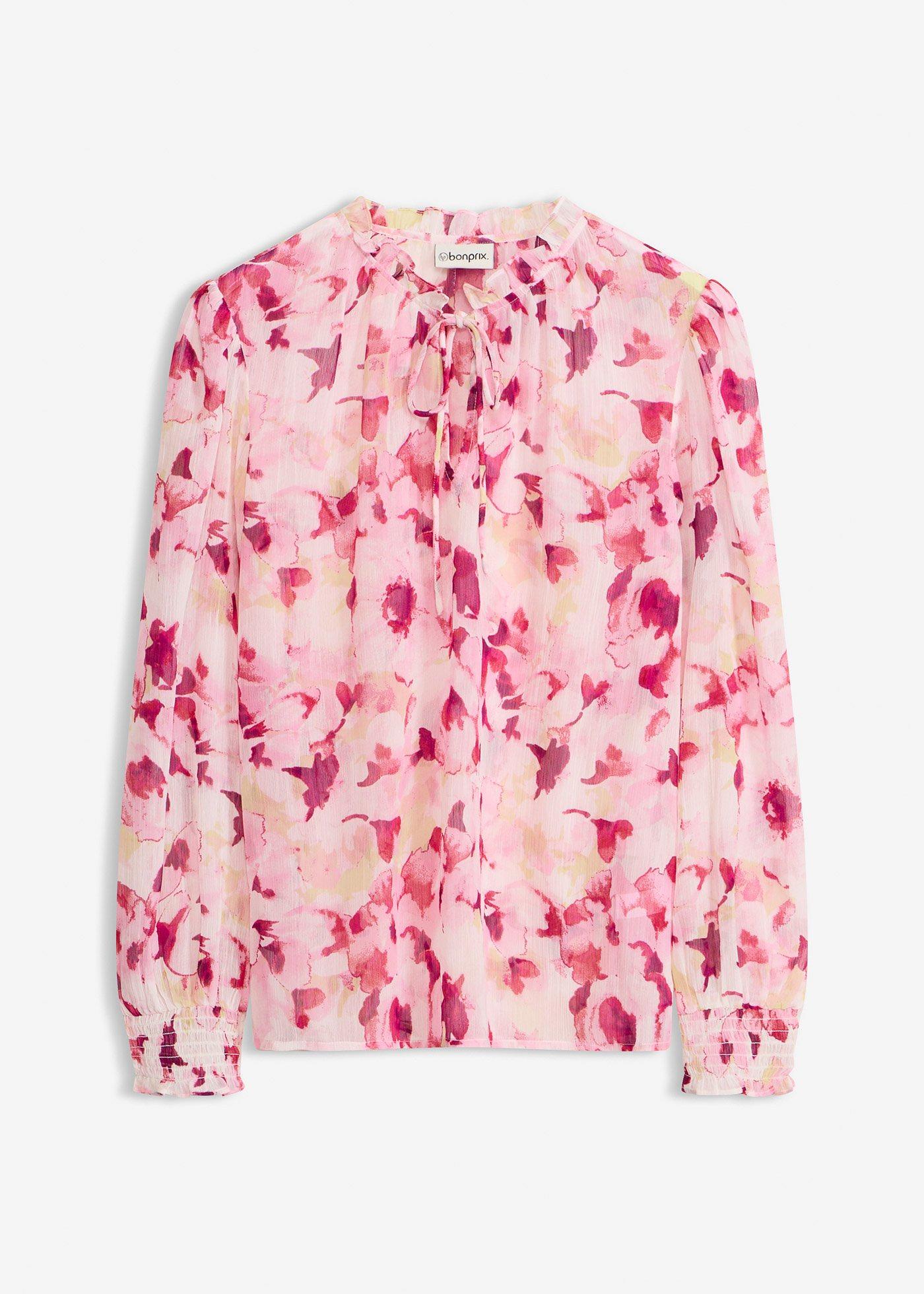 Blusa in chiffon fantasia