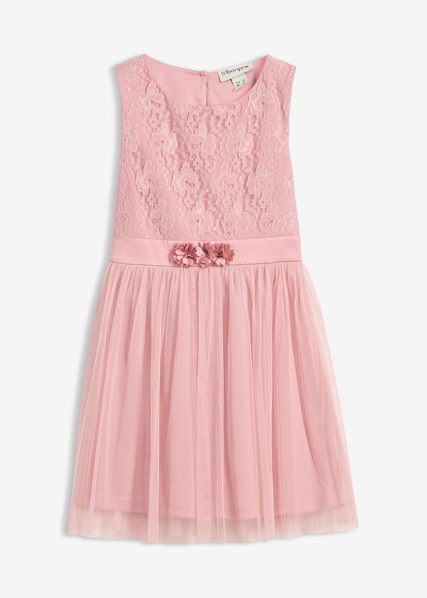 Abito midi in pizzo delicato e tulle