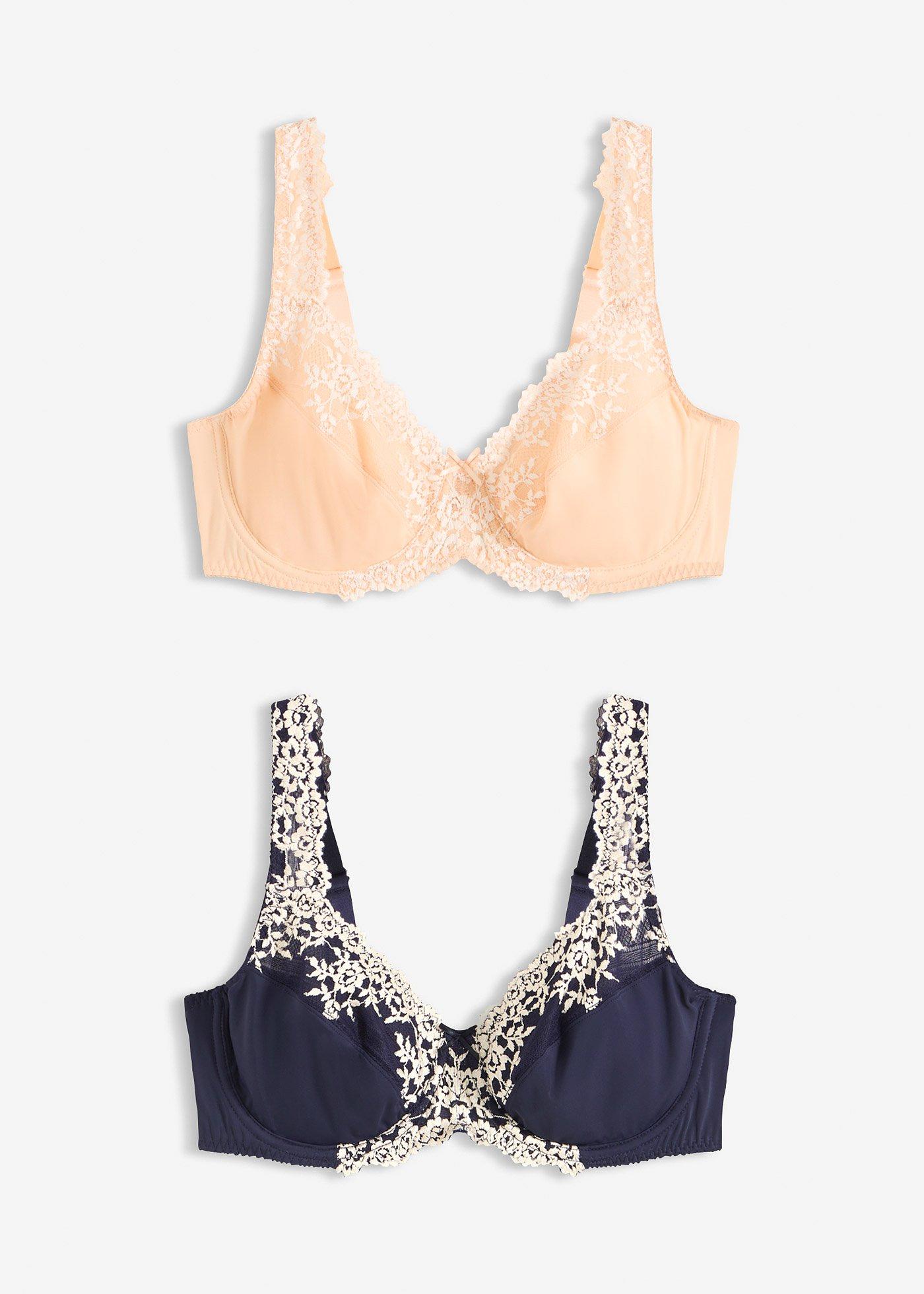Reggiseno con ferretto e pizzo delicato (pacco da 2)