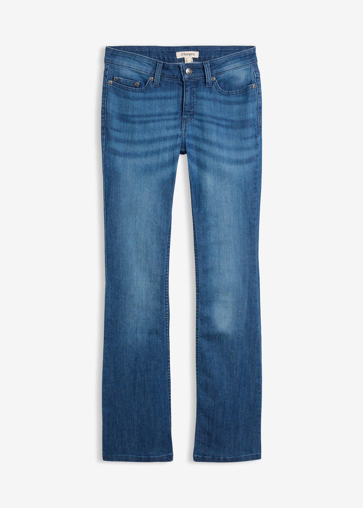 Jeans bootcut elasticizzati, vita media