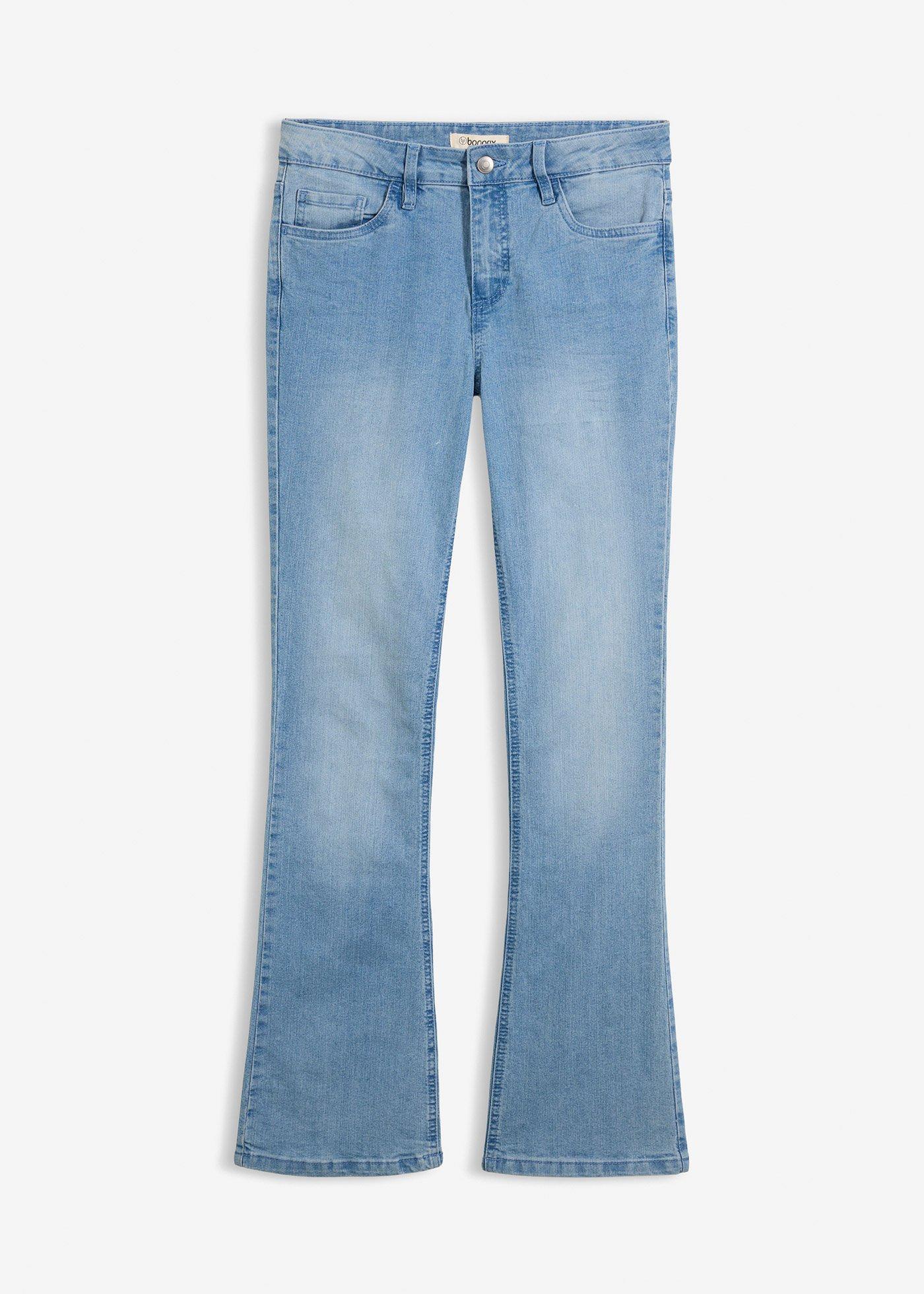 Jeans bootcut elasticizzati, vita media