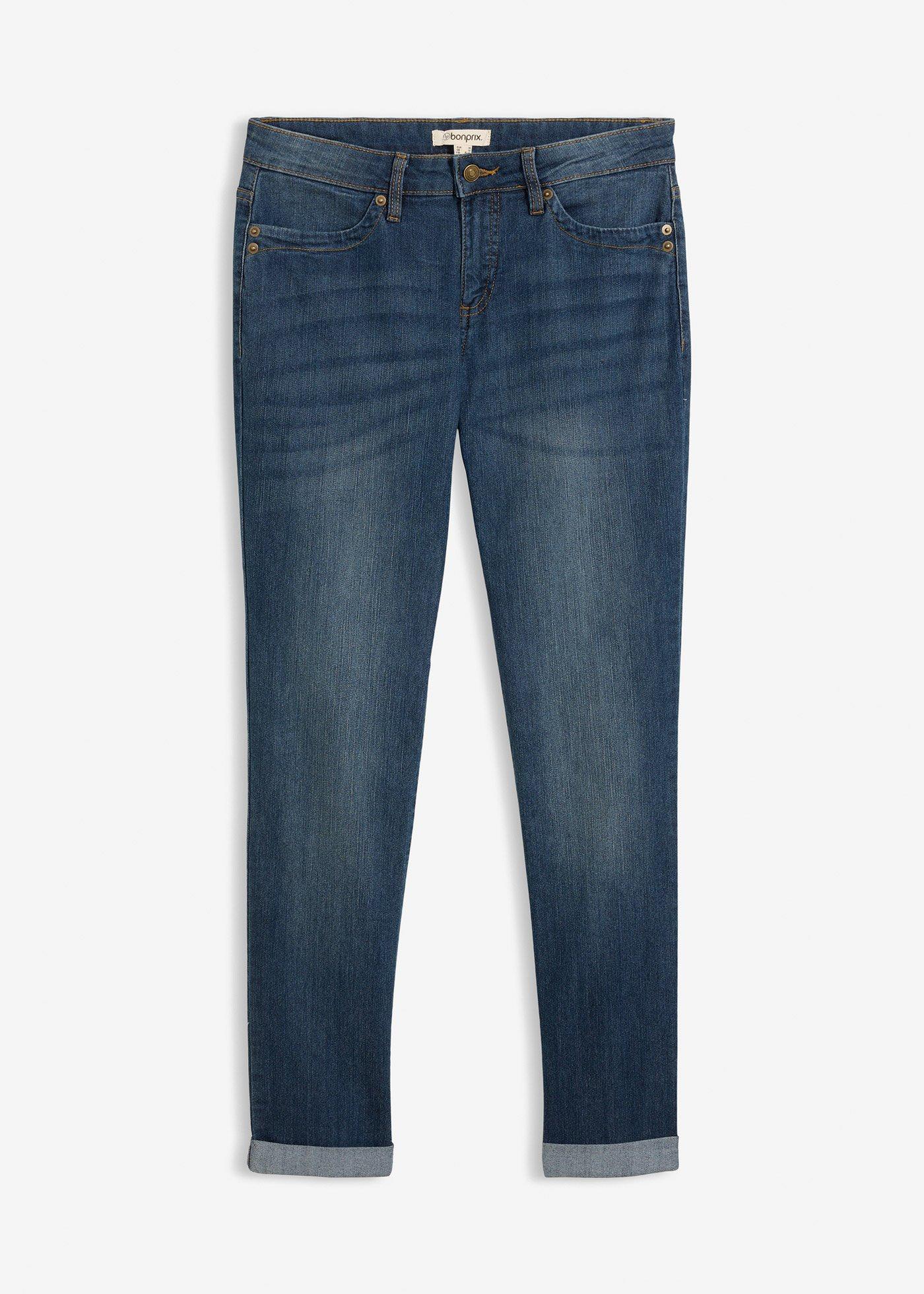 Jeans elasticizzati straight, vita alta