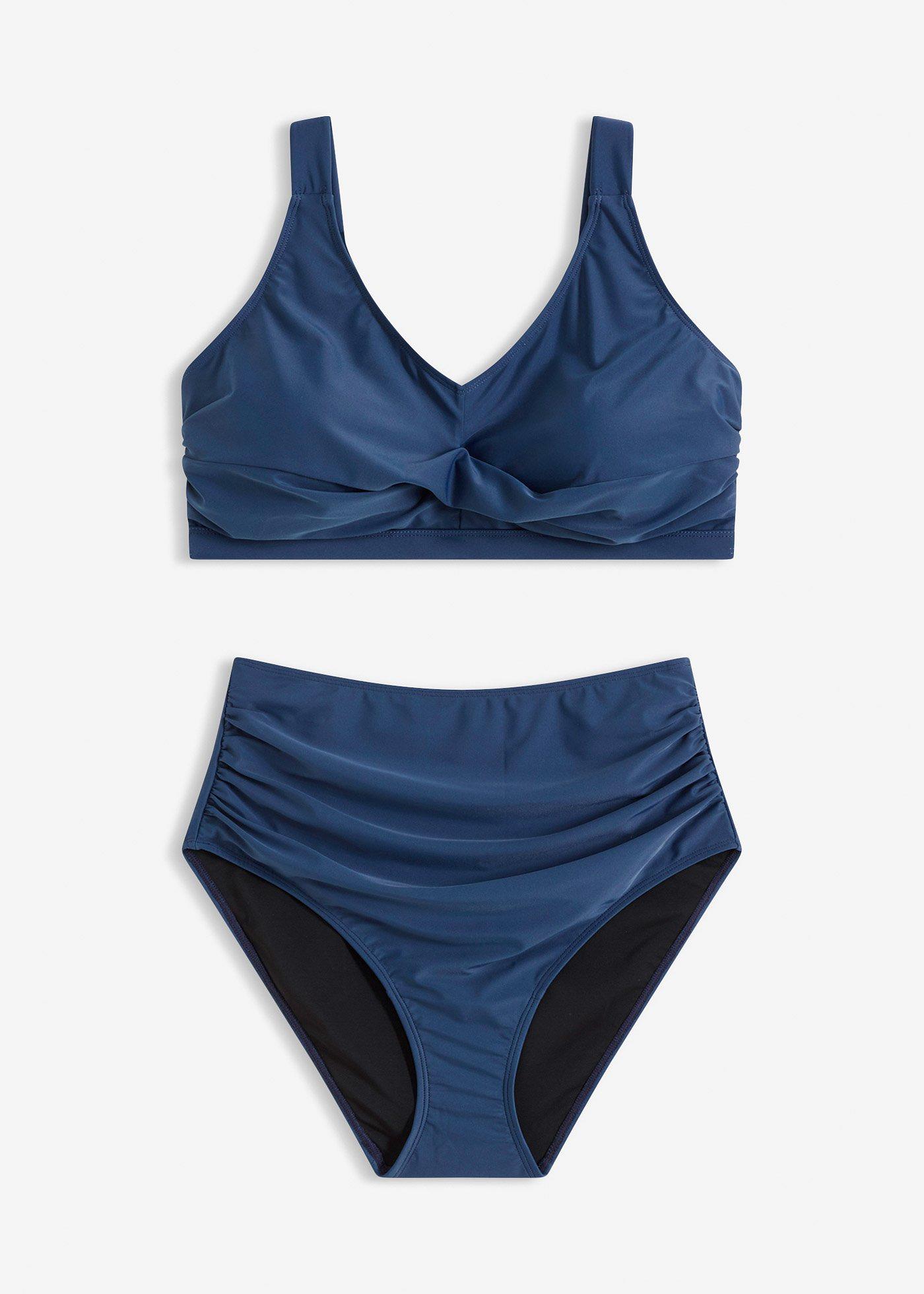 Bikini leggermente modellante con effetto incrociato (set 2 pezzi)