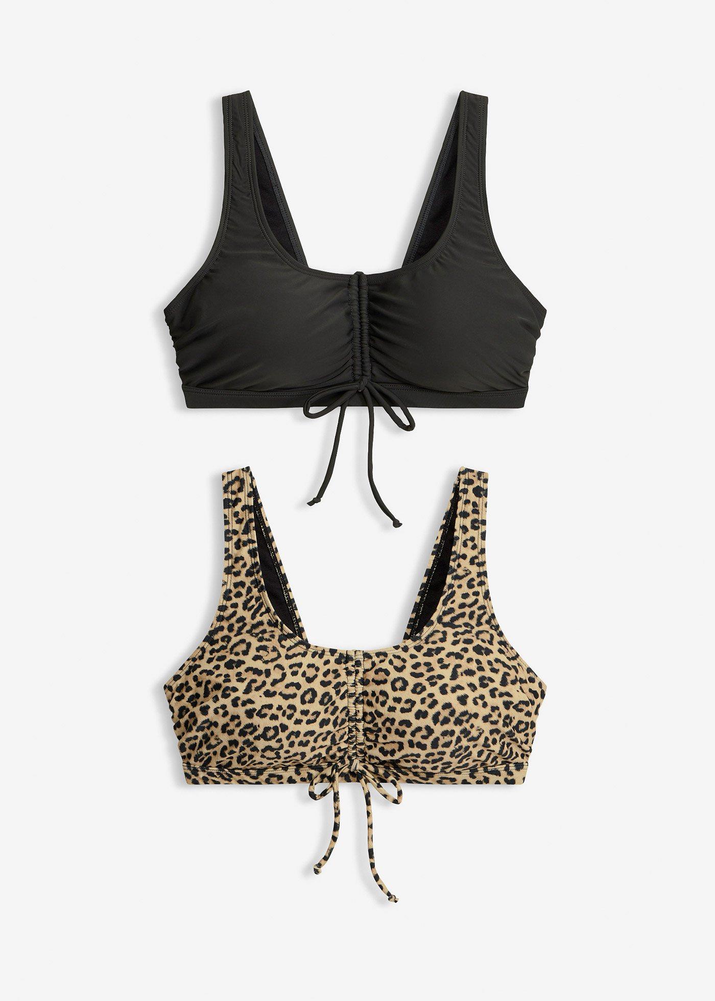 Reggiseno bikini a bustier con laccetti da annodare (pacco da 2)