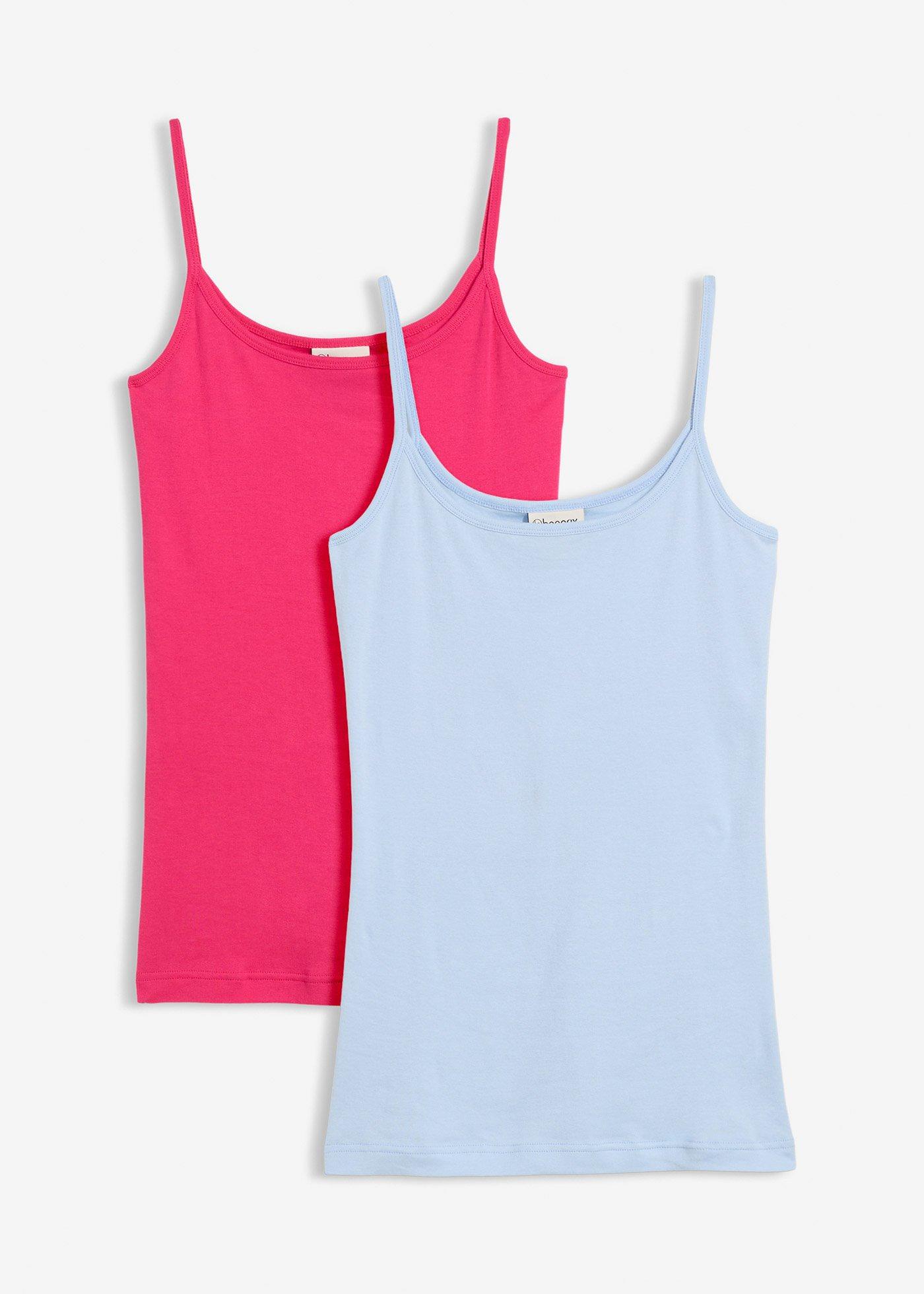 Top con spalline sottili (pacco da 2)