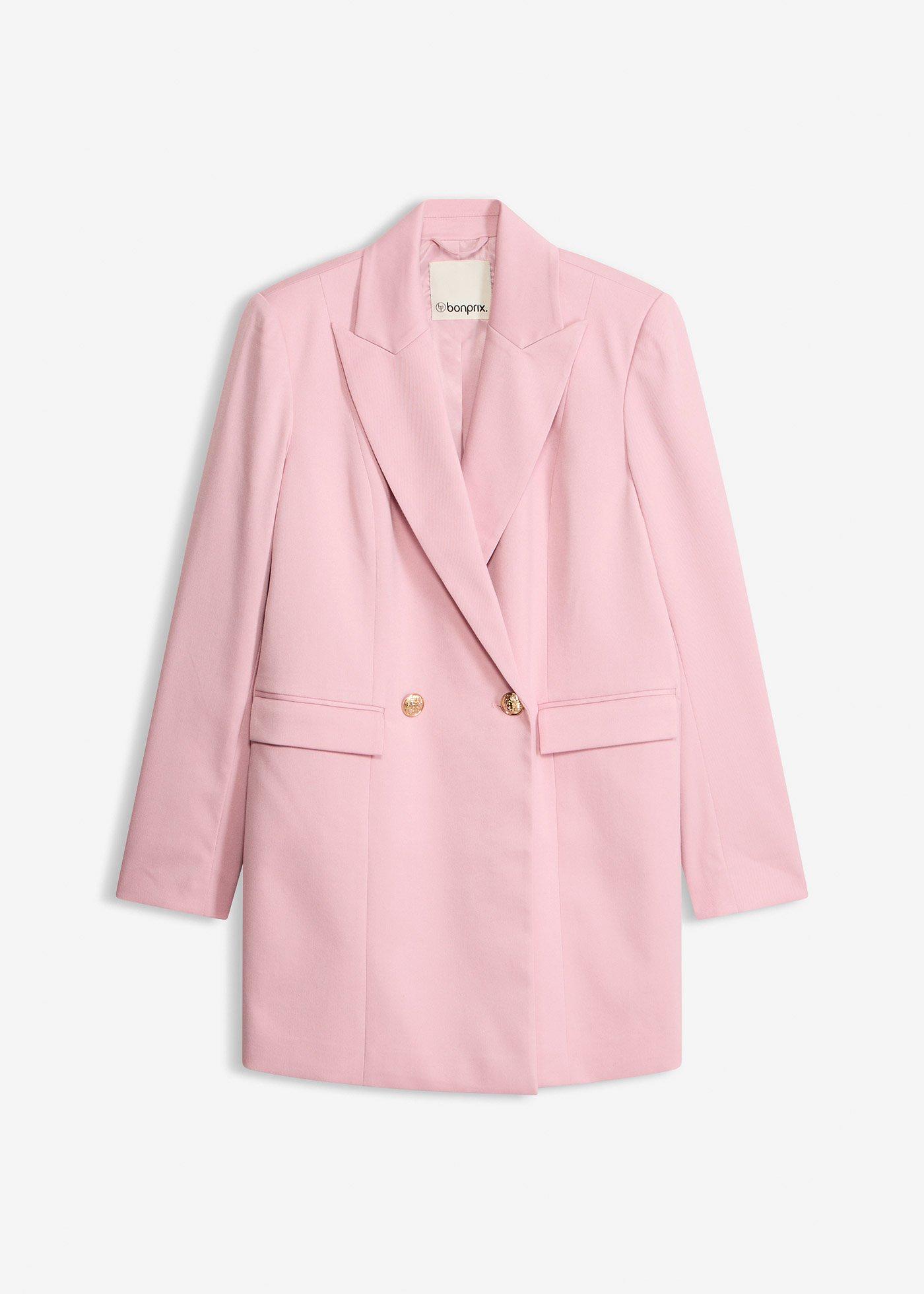 Blazer lungo con bottoni decorativi