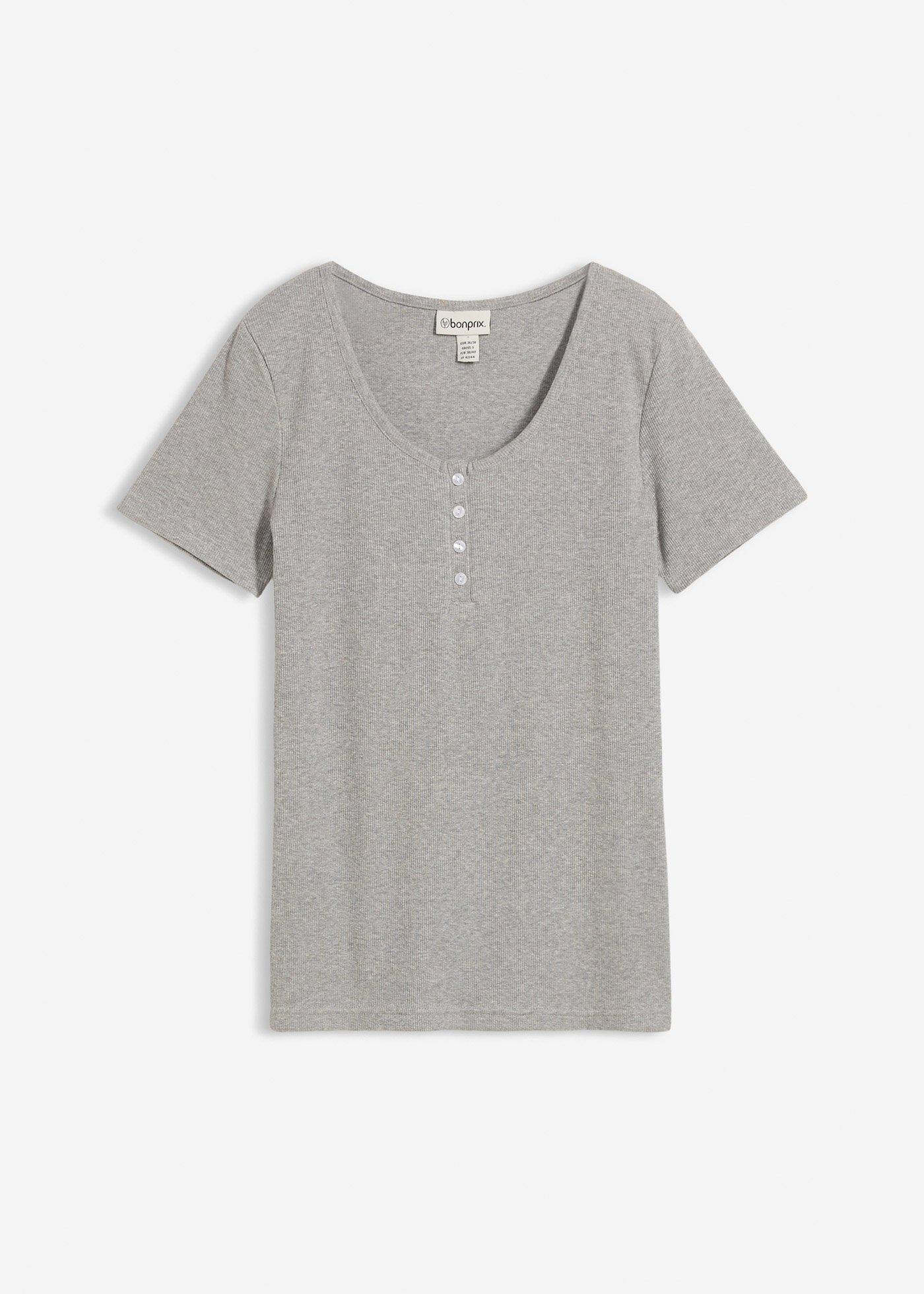 Maglia serafino in puro cotone biologico