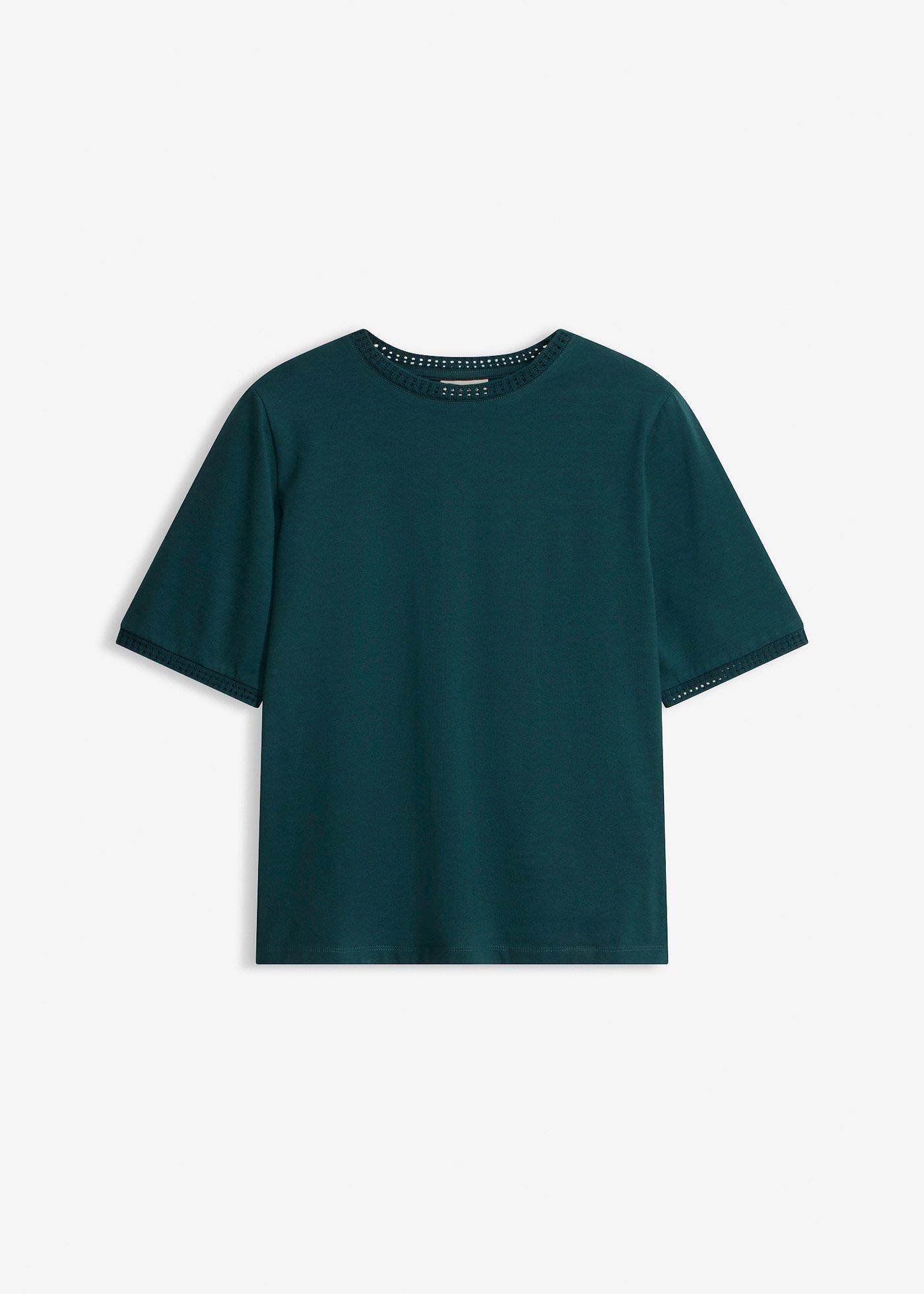Maglia con bordatura in pizzo