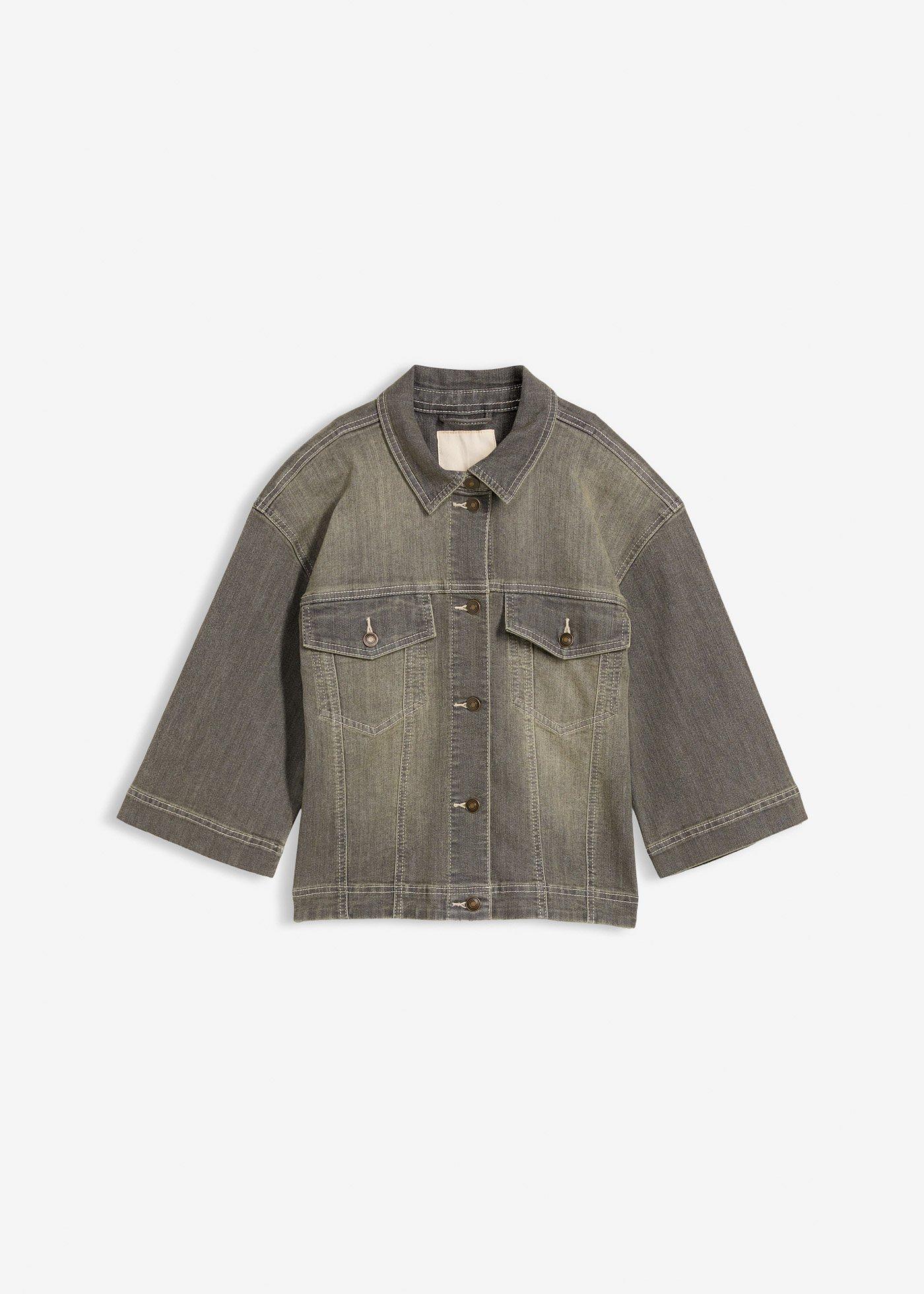 Giacca di jeans con maniche a 3/4