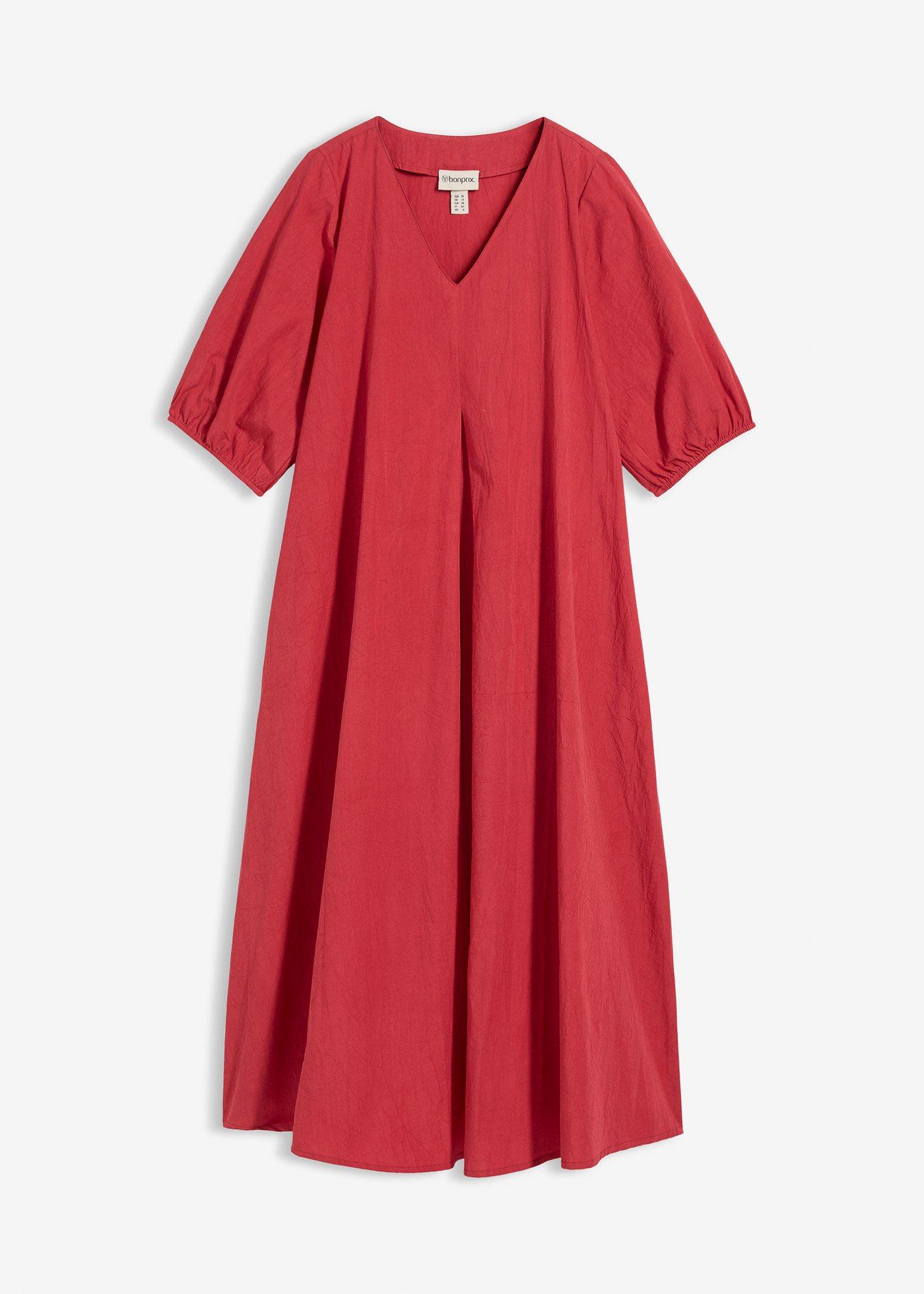 Abito midi in puro cotone