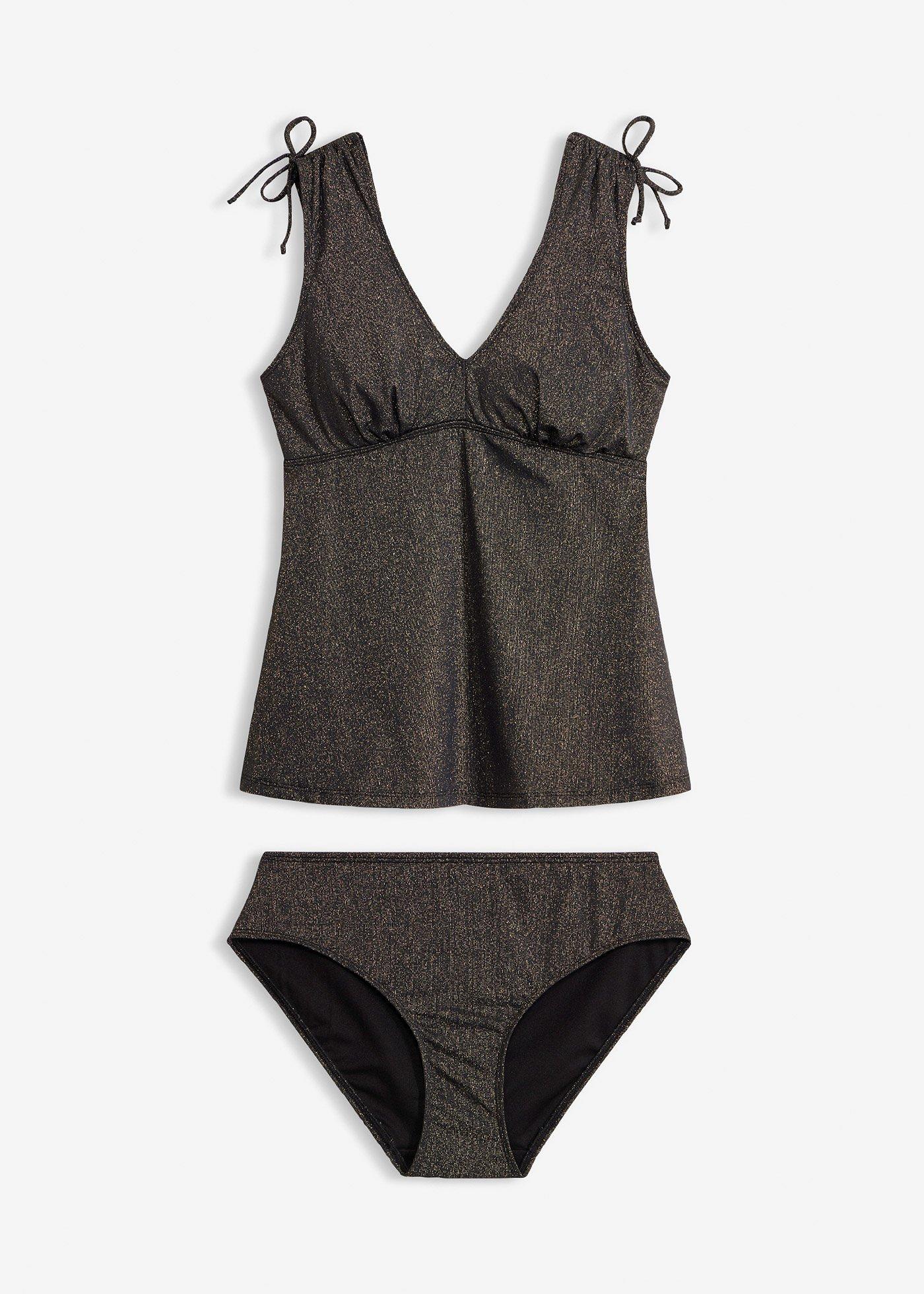 Tankini glitterato (set 2 pezzi)