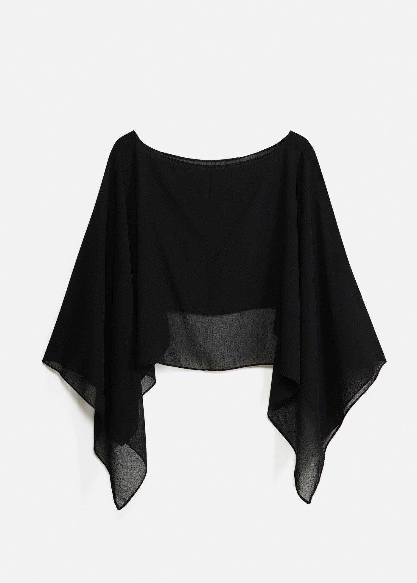 Mantellina in chiffon fluido