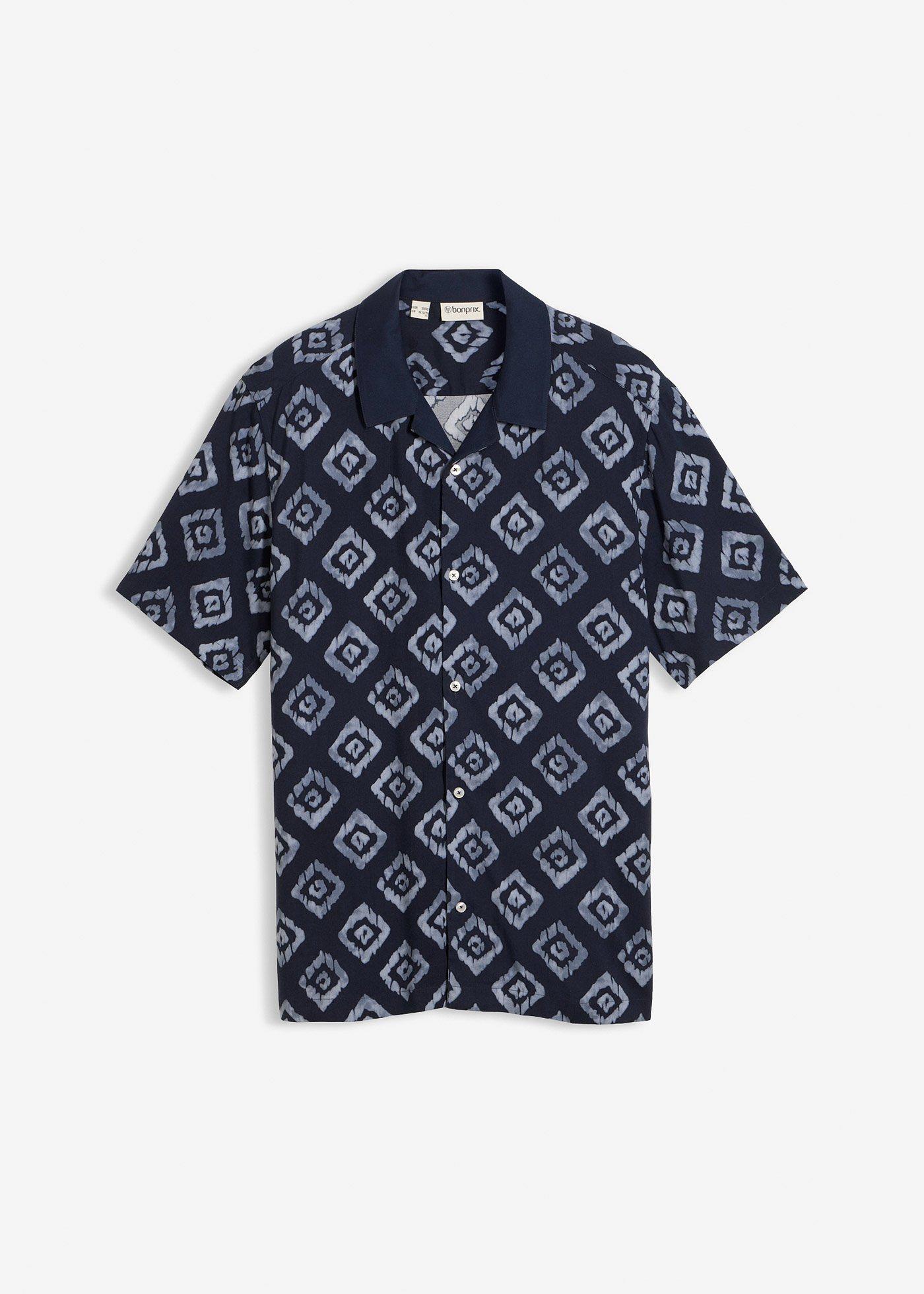 Camicia a maniche corte con colletto resort