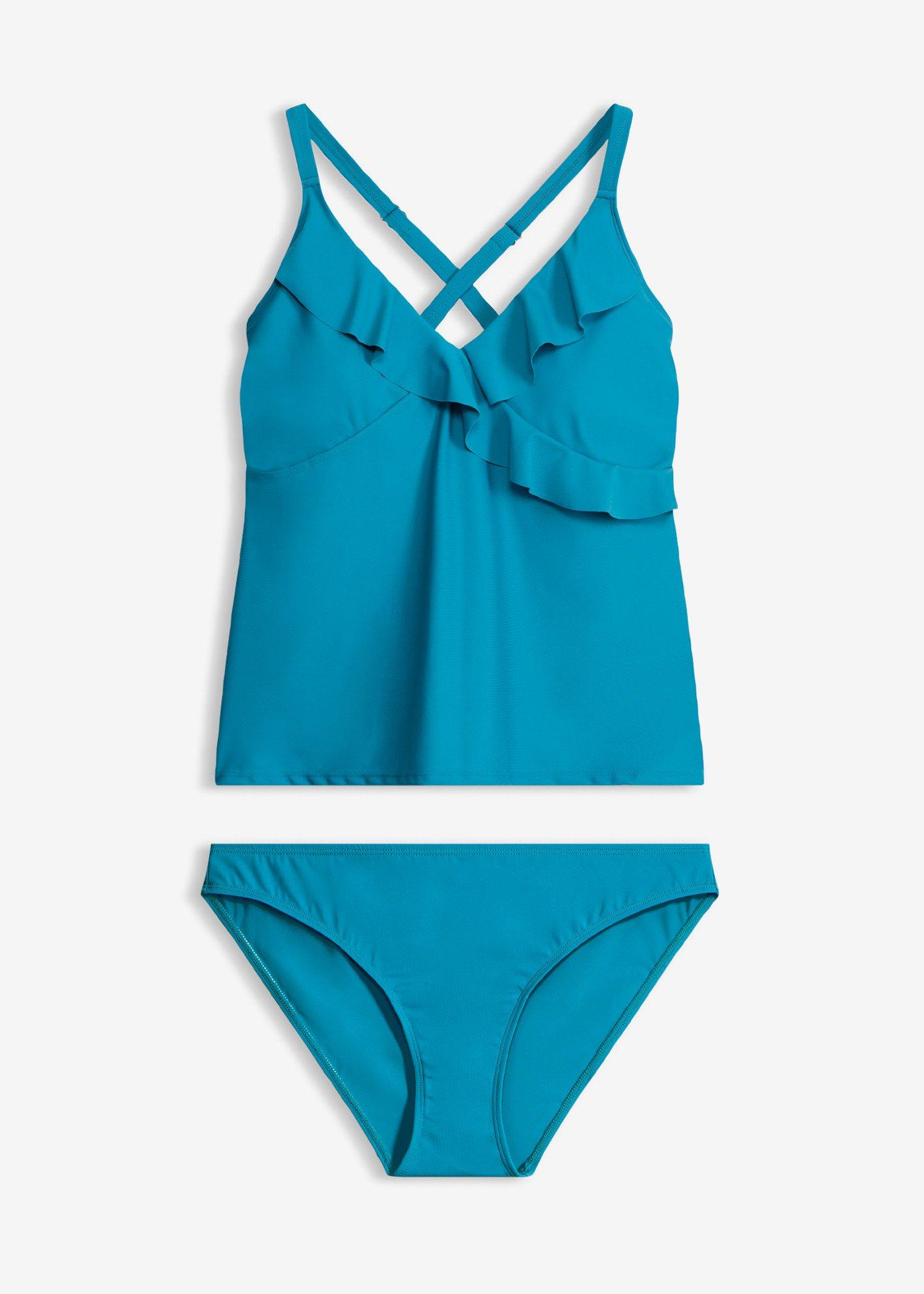 Tankini con volant (set 2 pezzi)