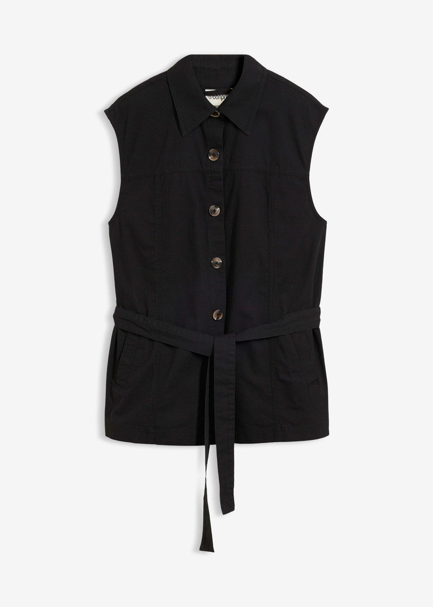 Gilet di cotone con cintura