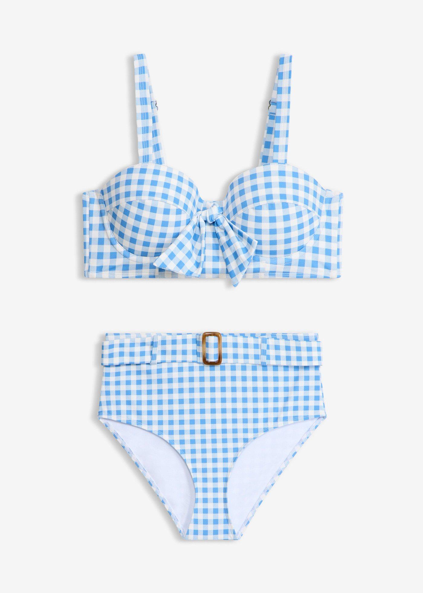 Bikini con ferretto e slip a vita alta (set 2 pezzi)