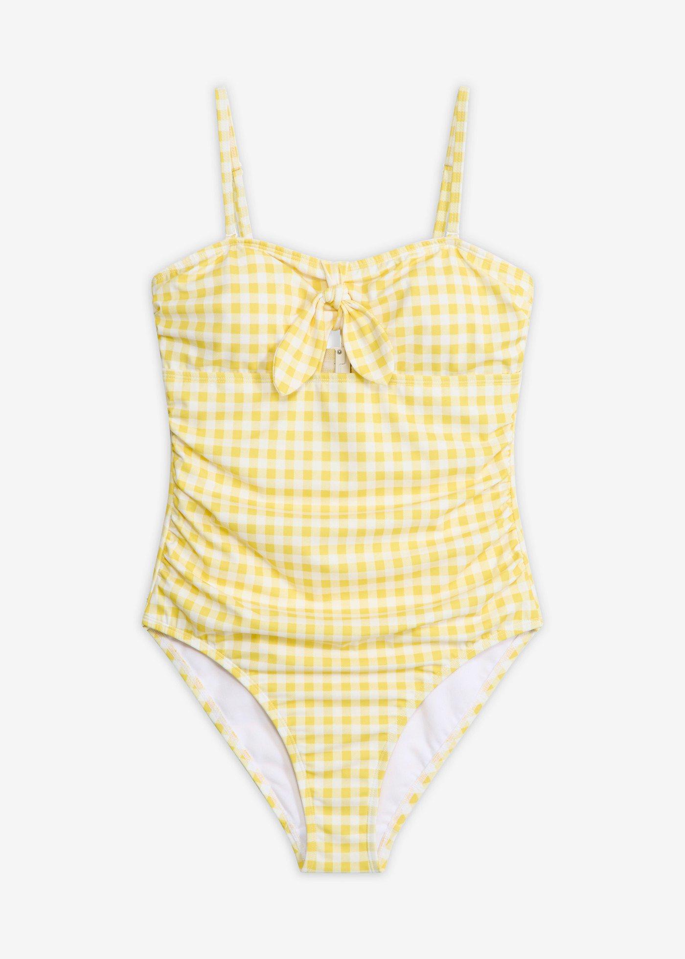 Costume intero a fascia con piccolo fiocco