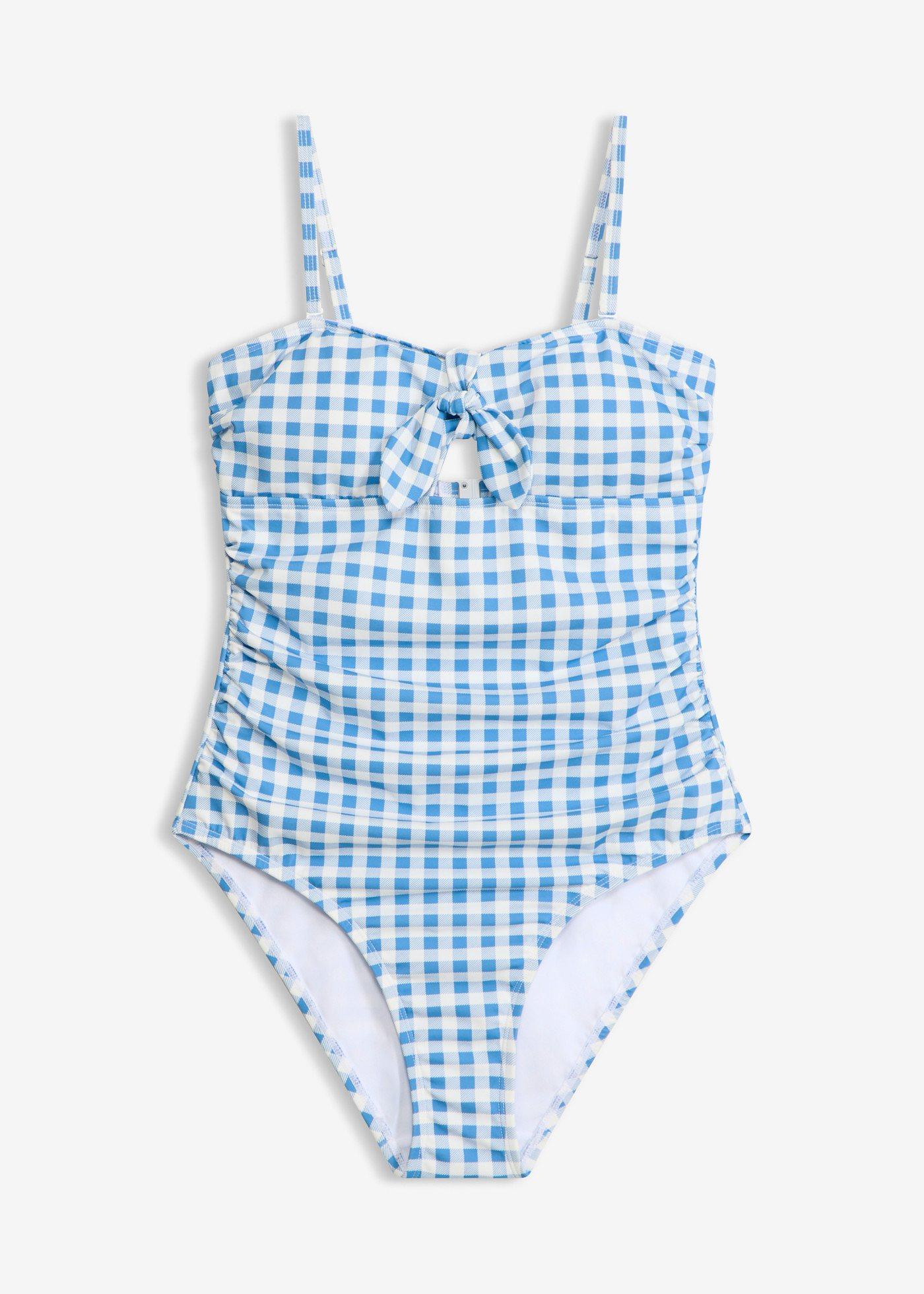 Costume intero a fascia con piccolo fiocco