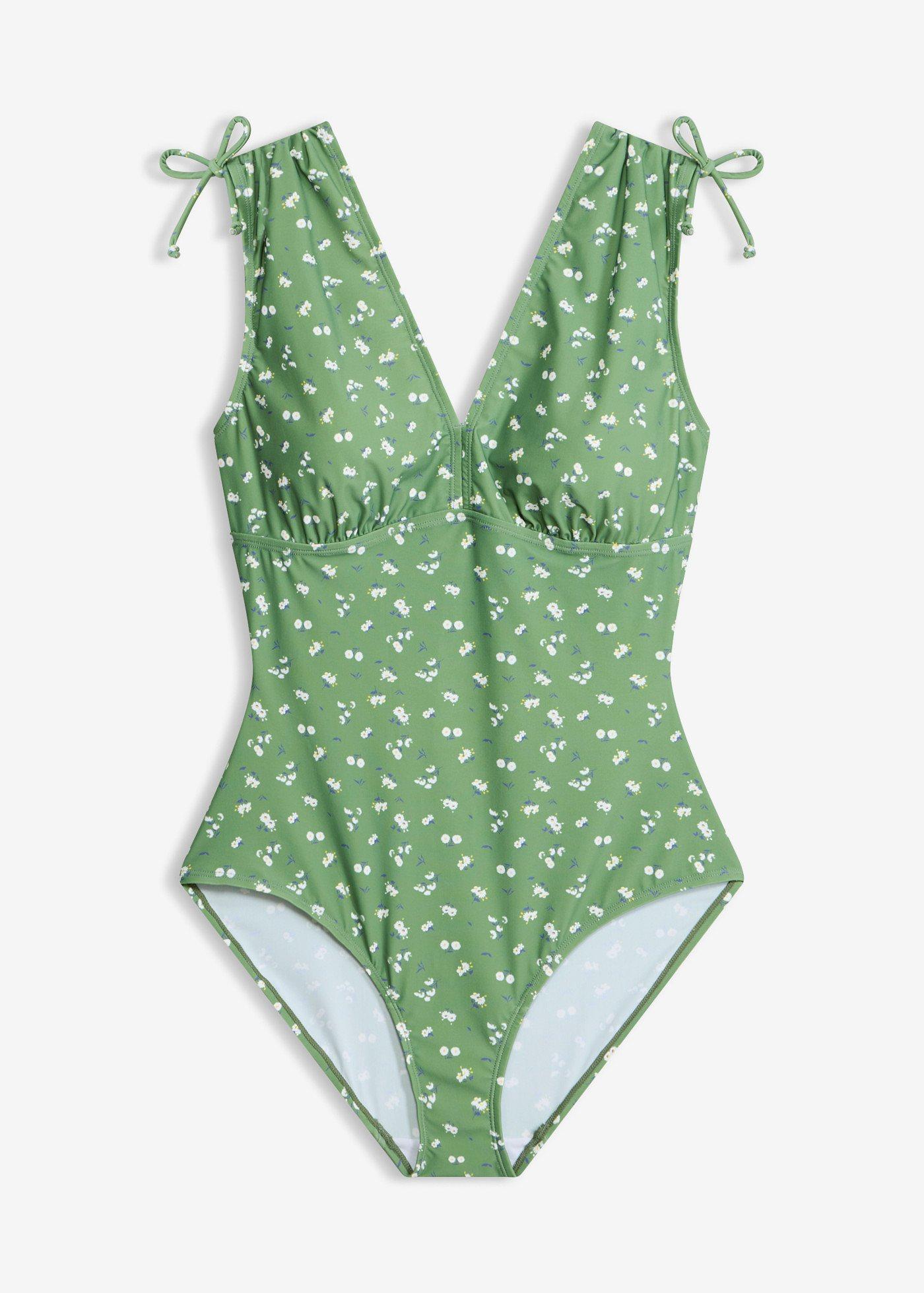 Costume intero con spalline larghe ed effetto modellante leggero