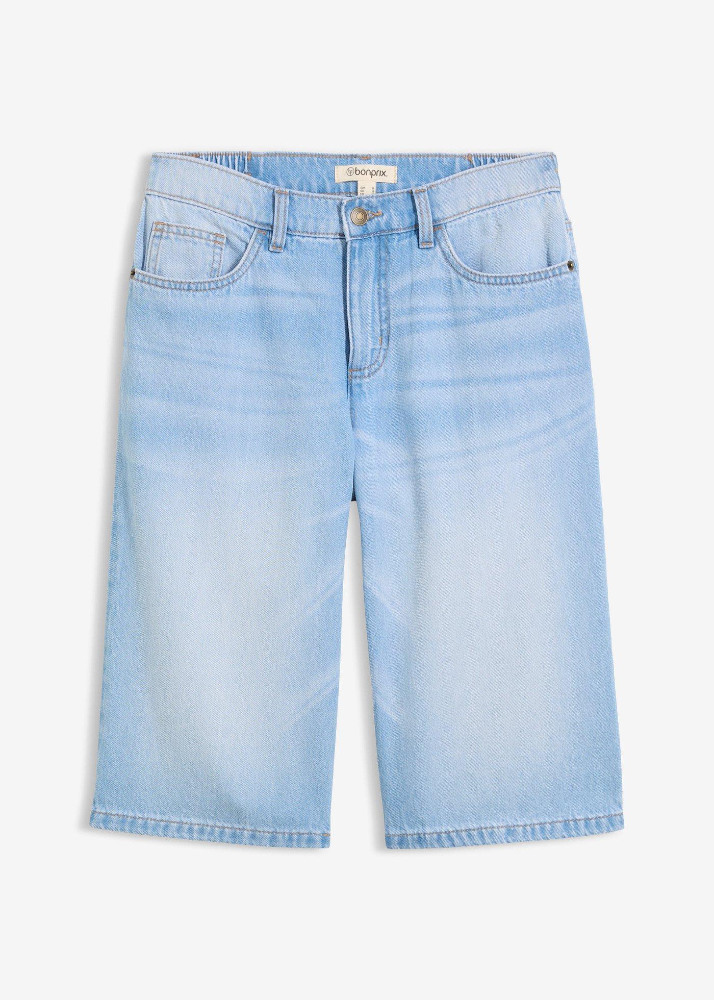 Bermuda in jeans, vita media