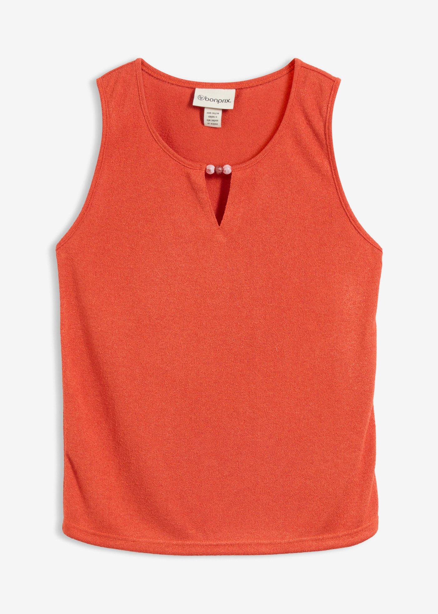 Top in maglia con perle