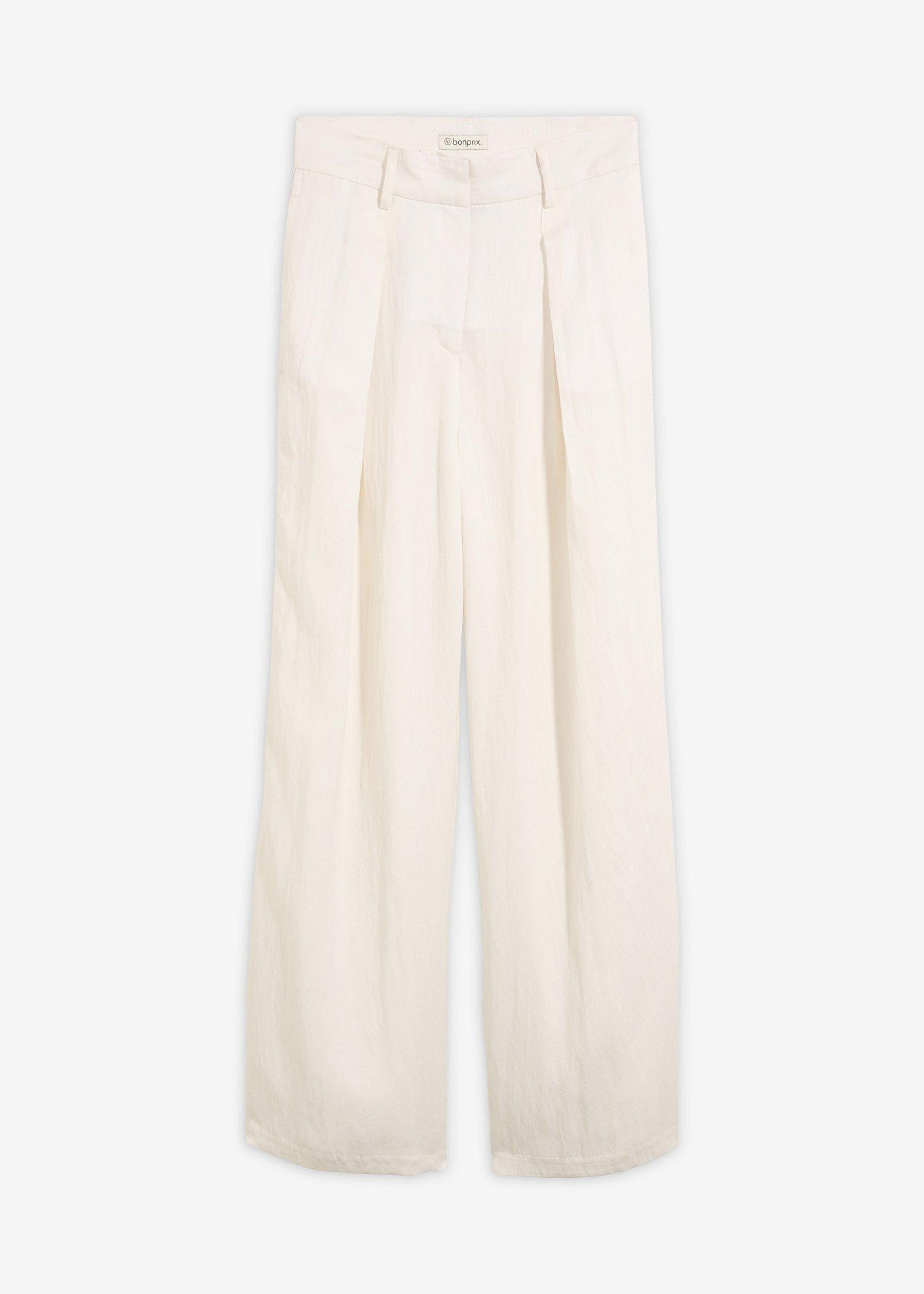 Pantaloni estivi in misto viscosa con pinces
