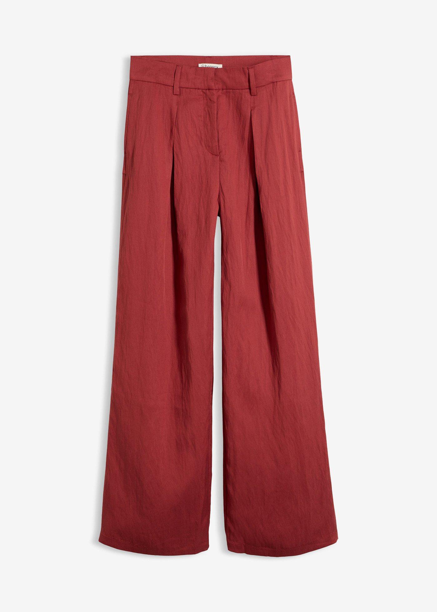 Pantaloni estivi in misto viscosa con pinces