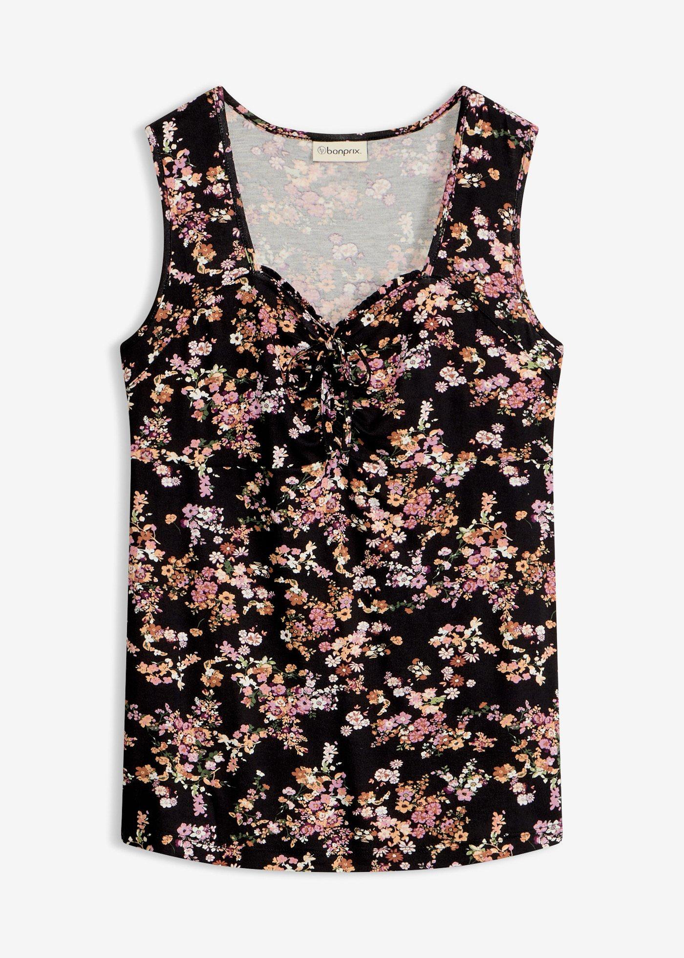 Top in misto viscosa