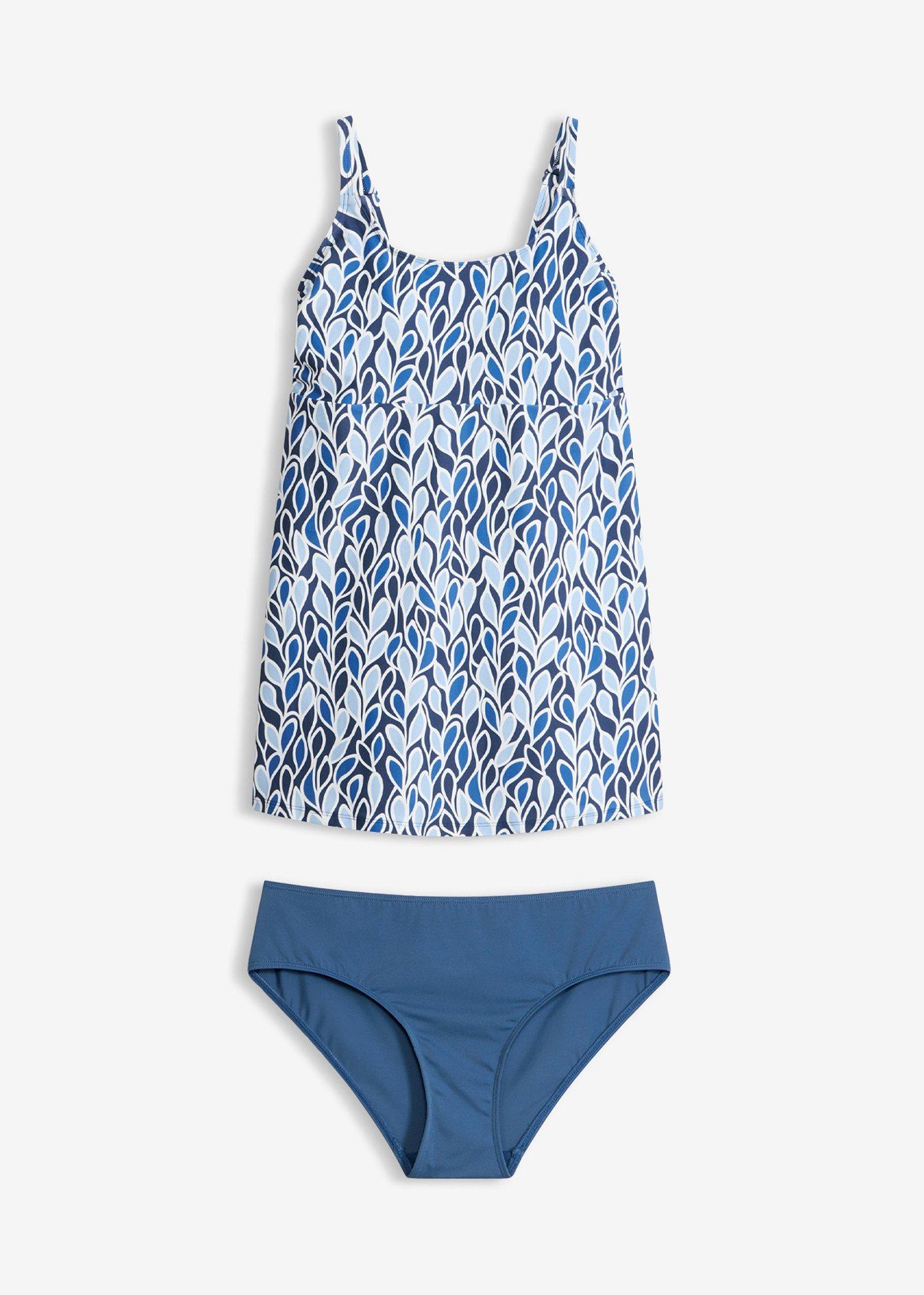 Tankini lungo con spalline regolabili (set 2 pezzi)