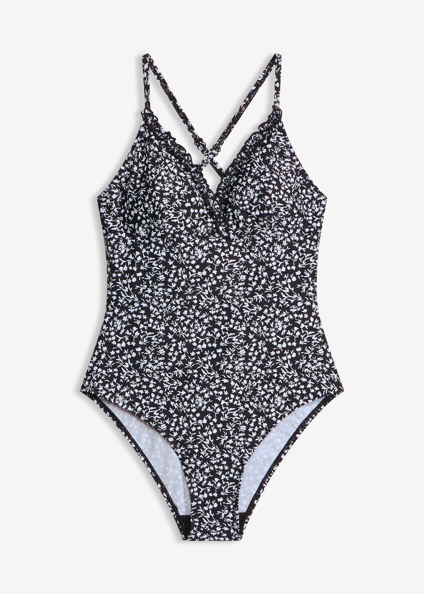 Costume intero con spalline incrociate