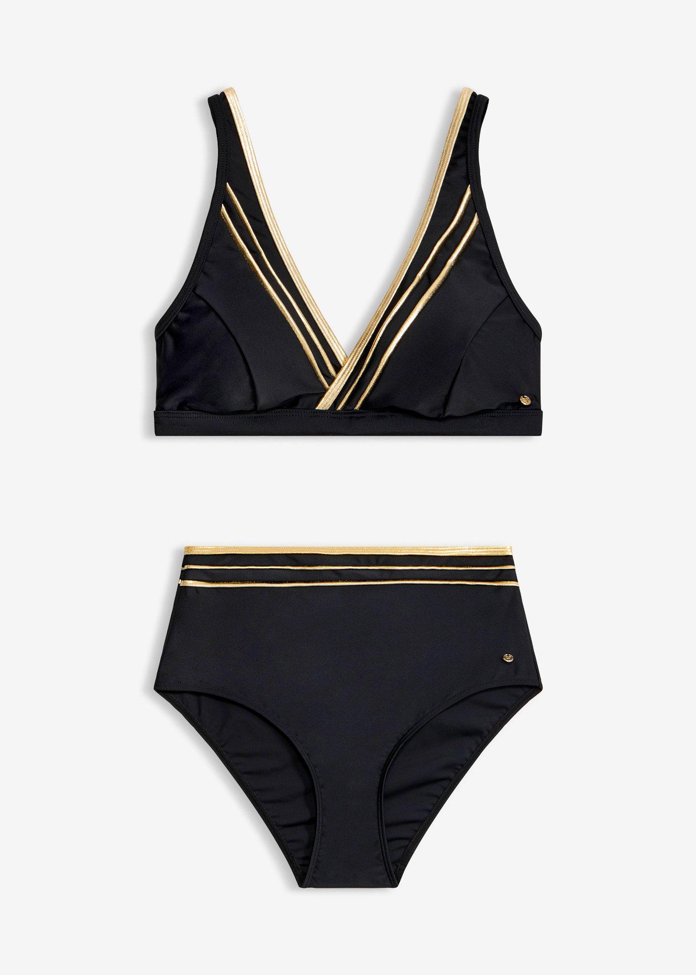 Bikini a bustier effetto incrociato (set 2 pezzi)