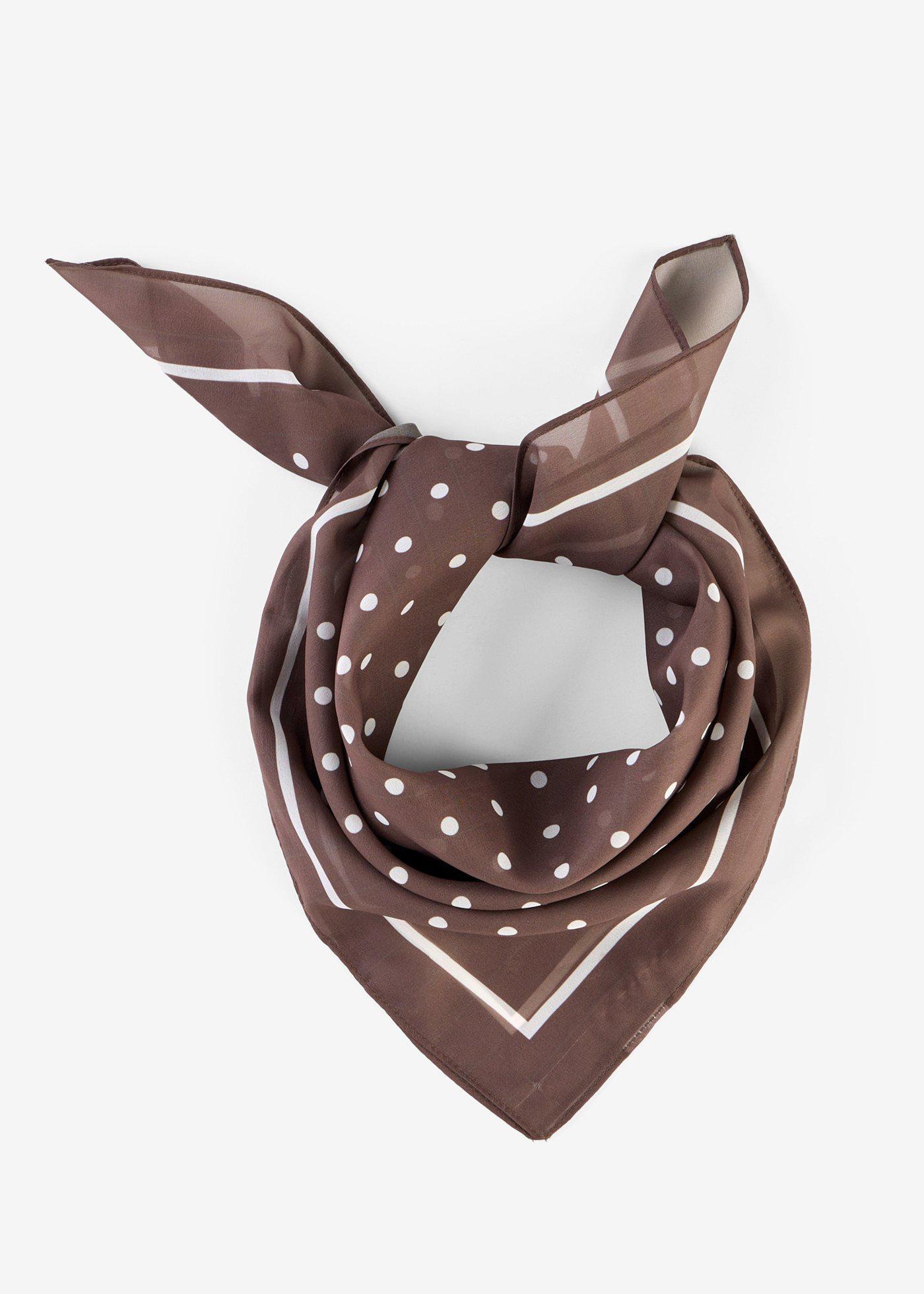 Foulard con fantasia a pois