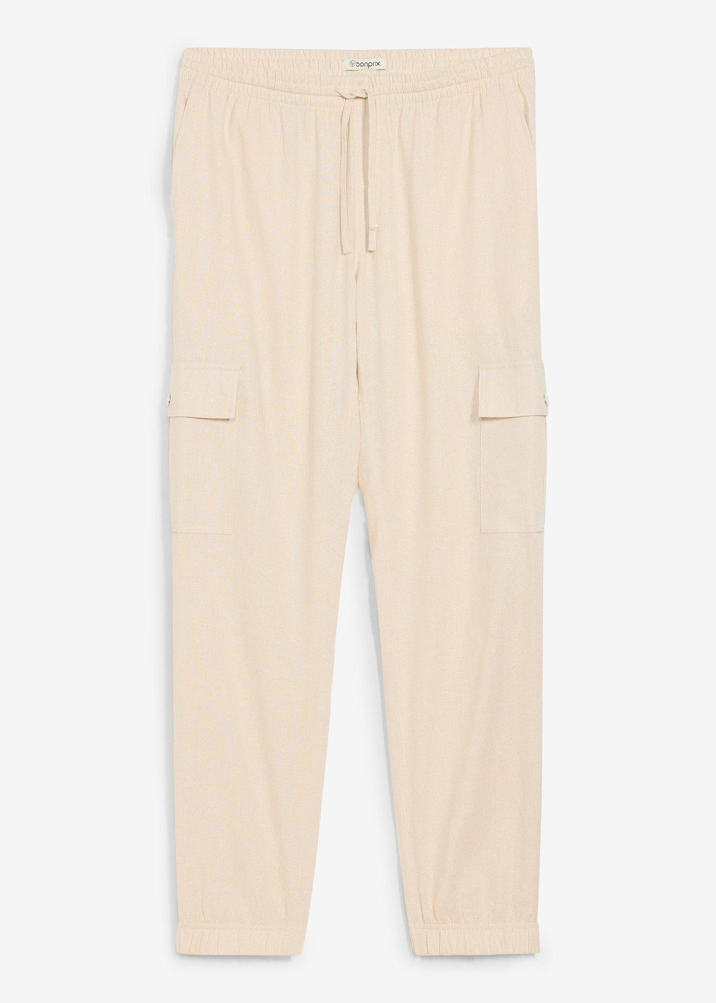 Pantaloni jogger cargo in misto cotone fresco