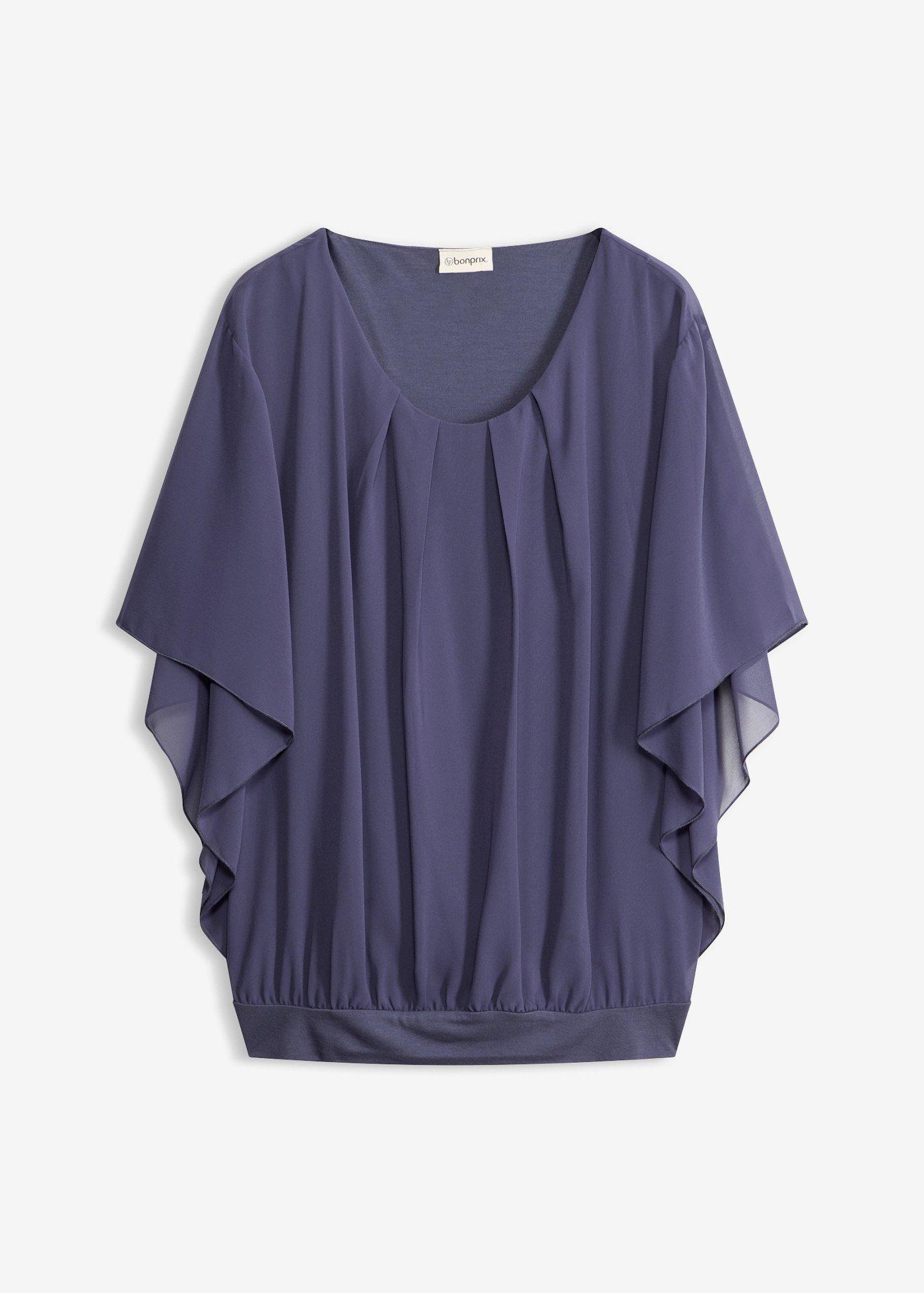 Blusa in chiffon con canotta