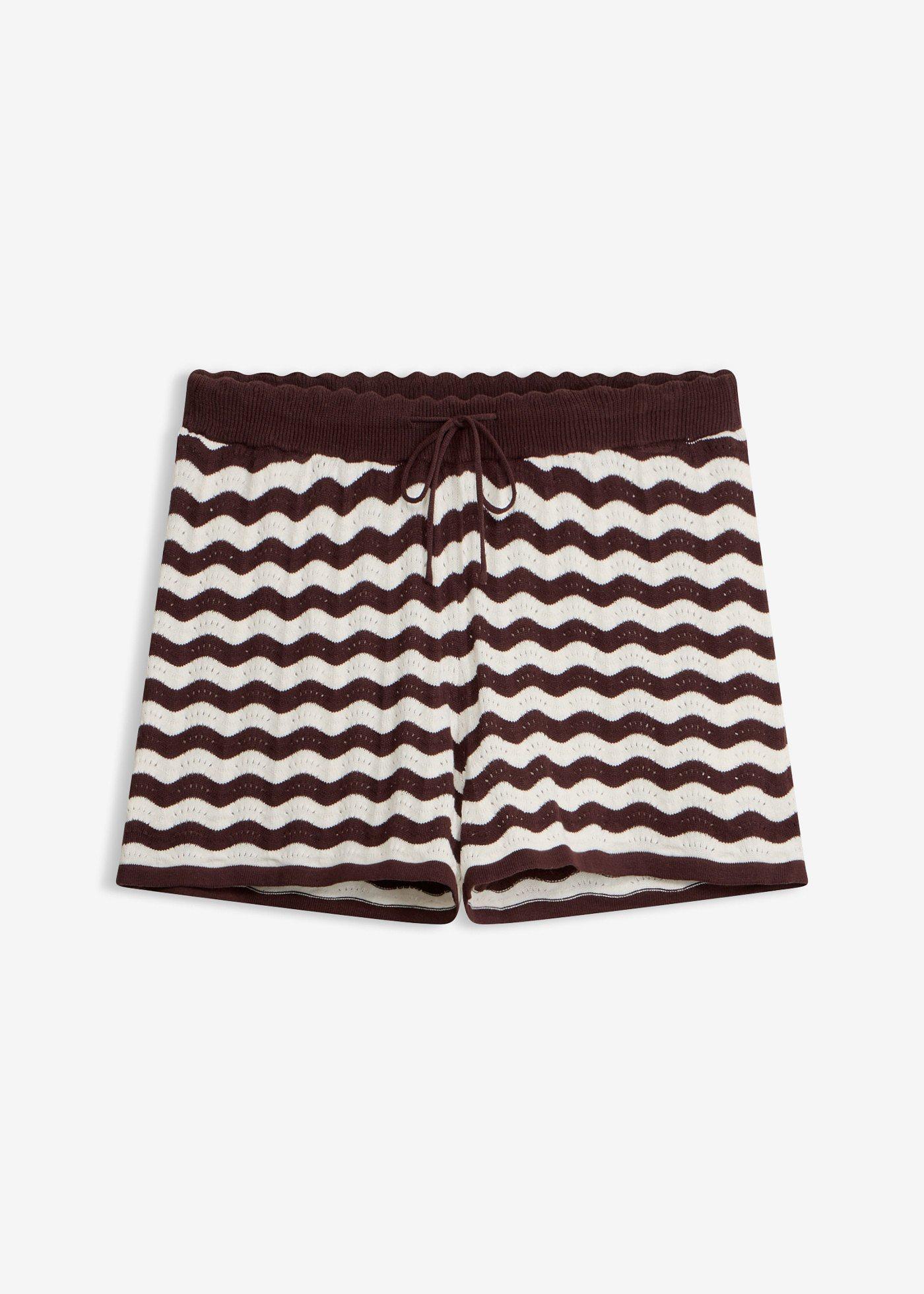 Shorts in maglia di misto lino