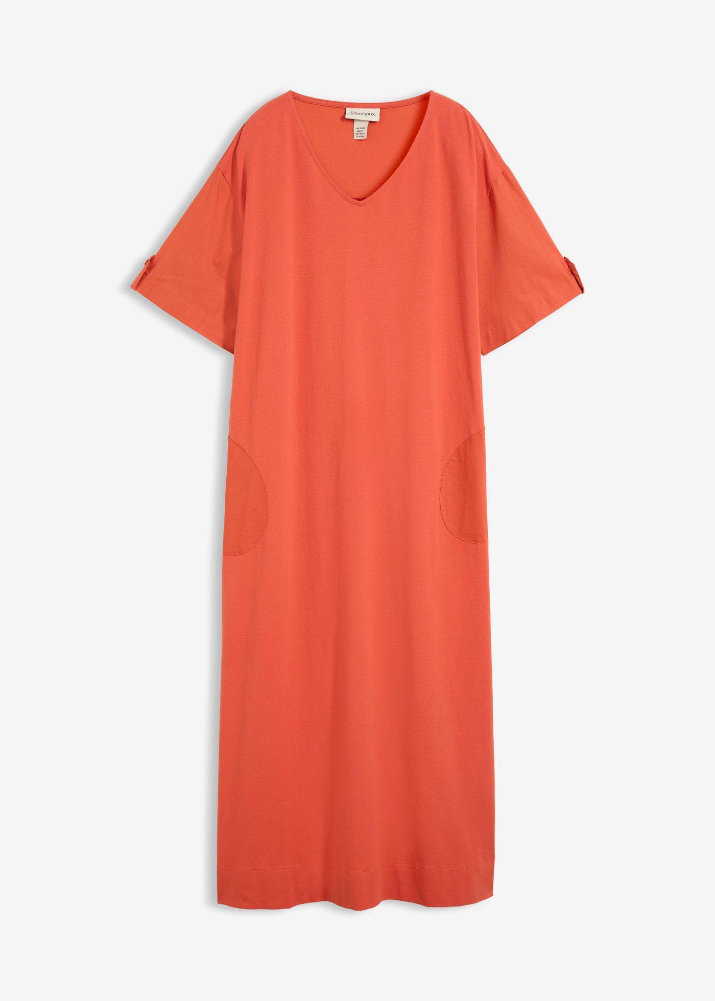 Abito chemisier in misto cotone elasticizzato