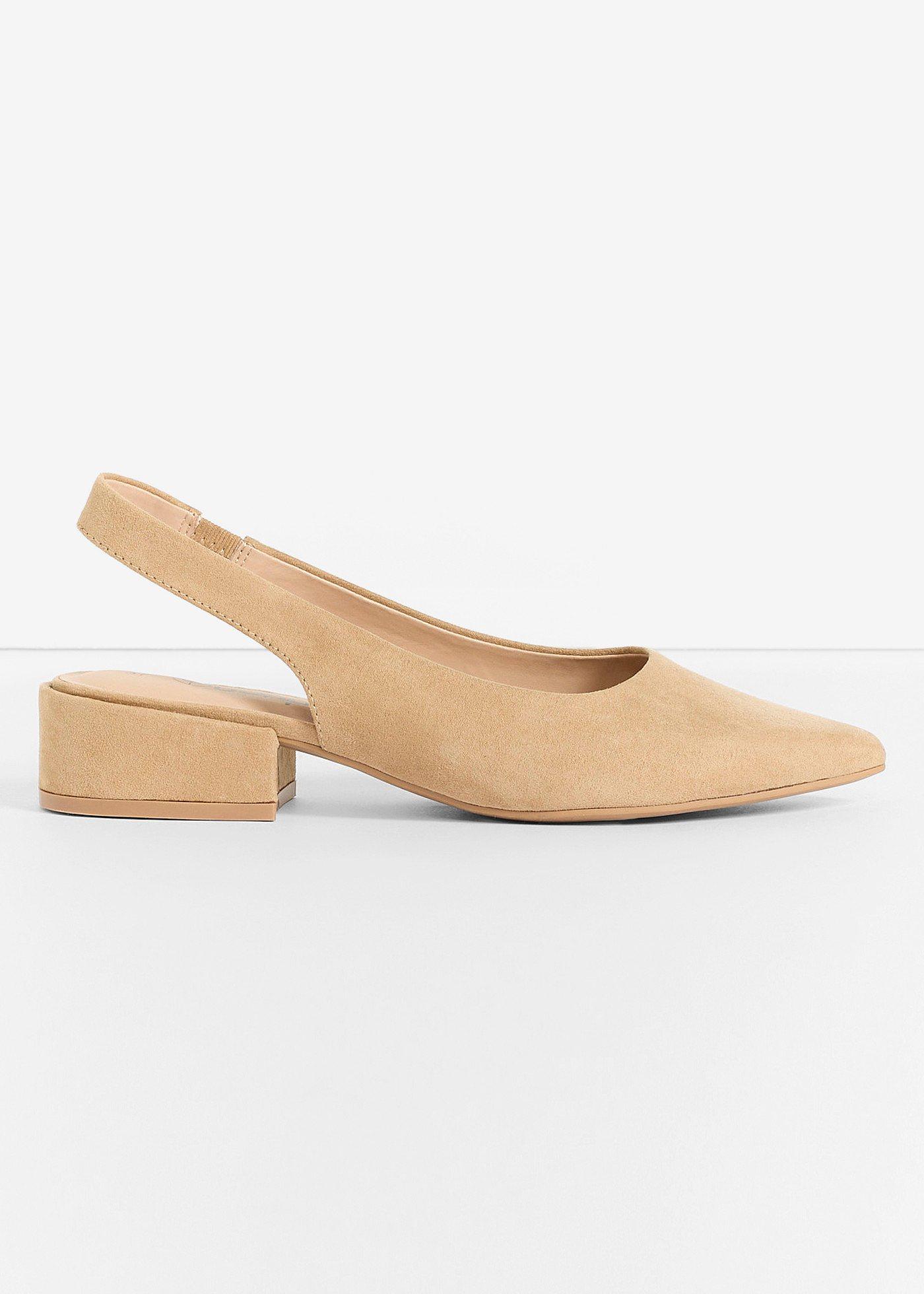 Décolleté slingback con tacco basso
