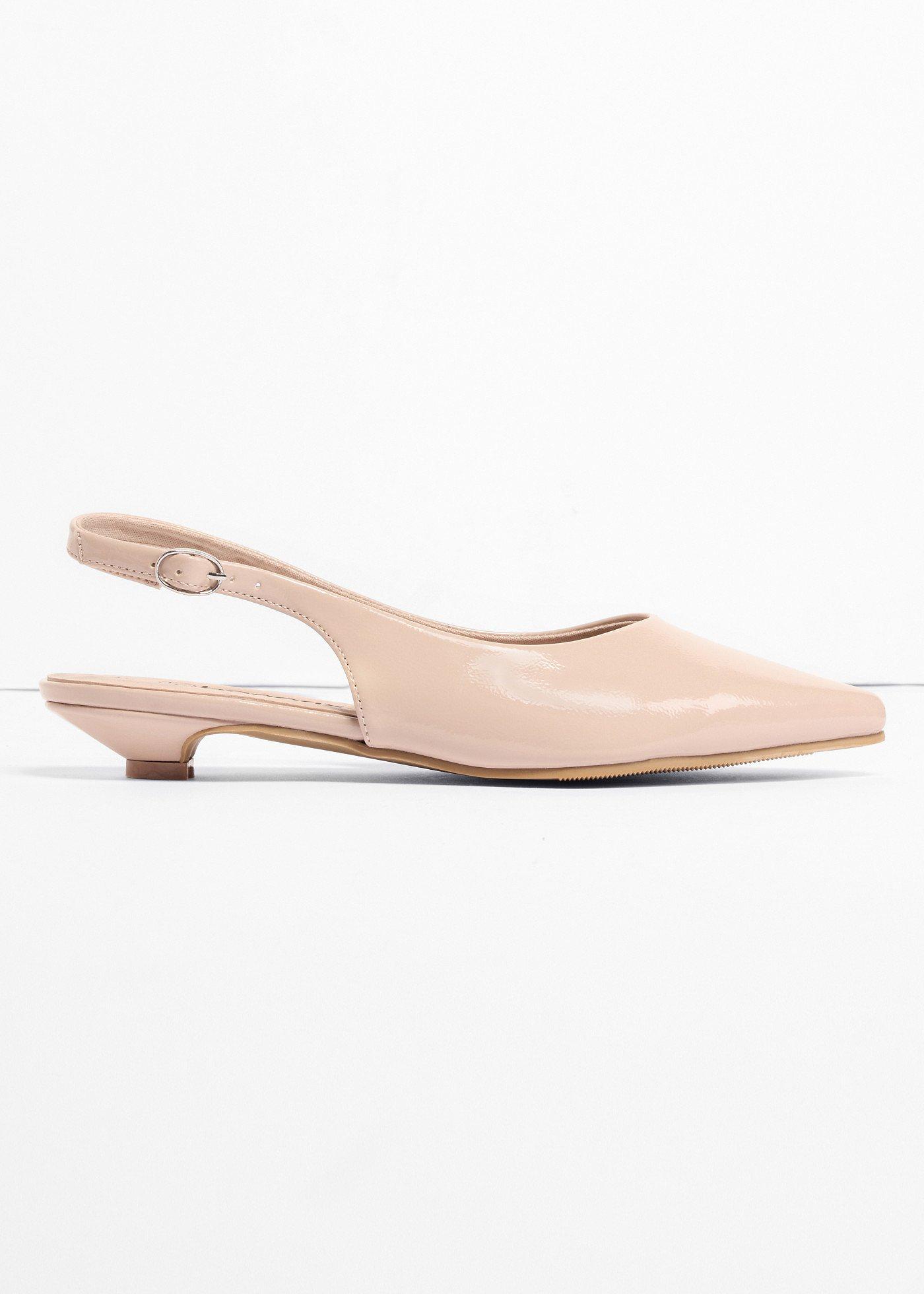 Ballerine effetto vernice con cinturino