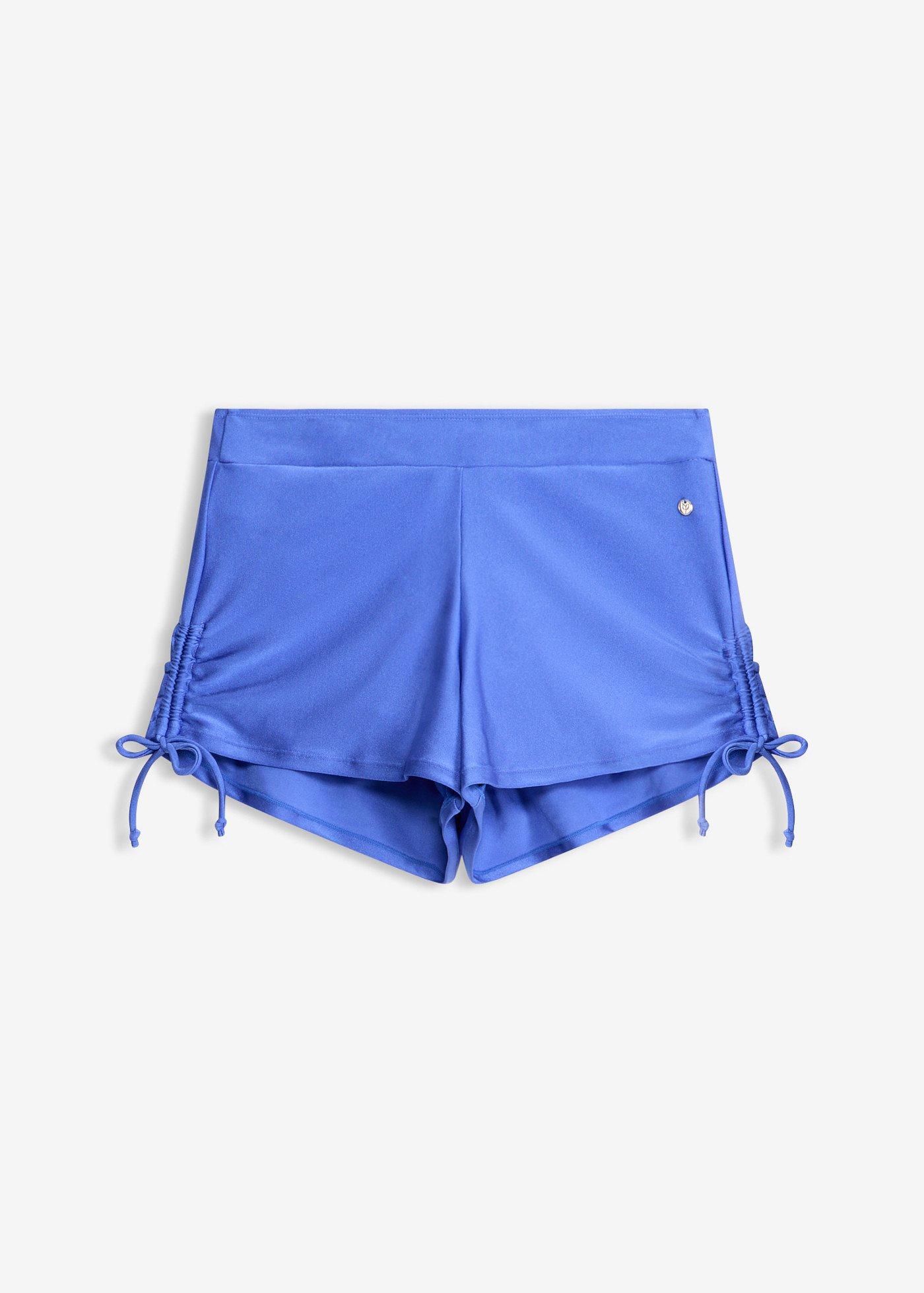 Pantaloncini da mare in materiale lucido con slip interno