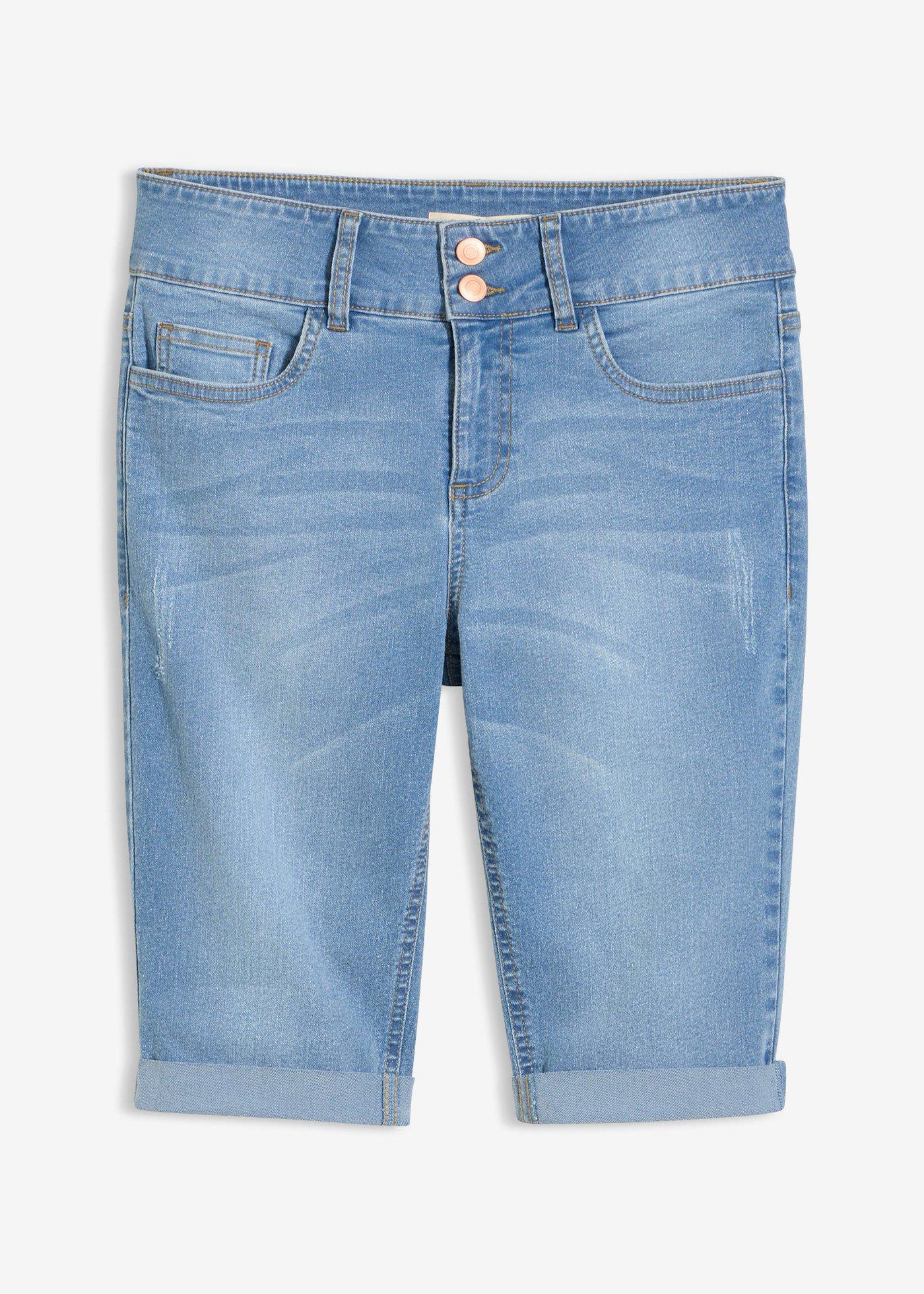 Bermuda in jeans, vita media