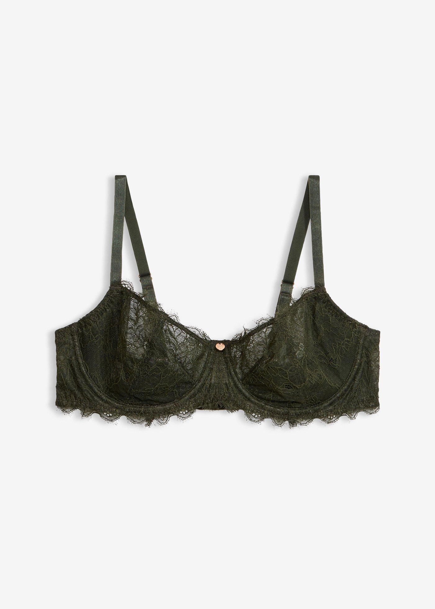 Reggiseno con ferretto, imbottitura laterale e pizzo delicato