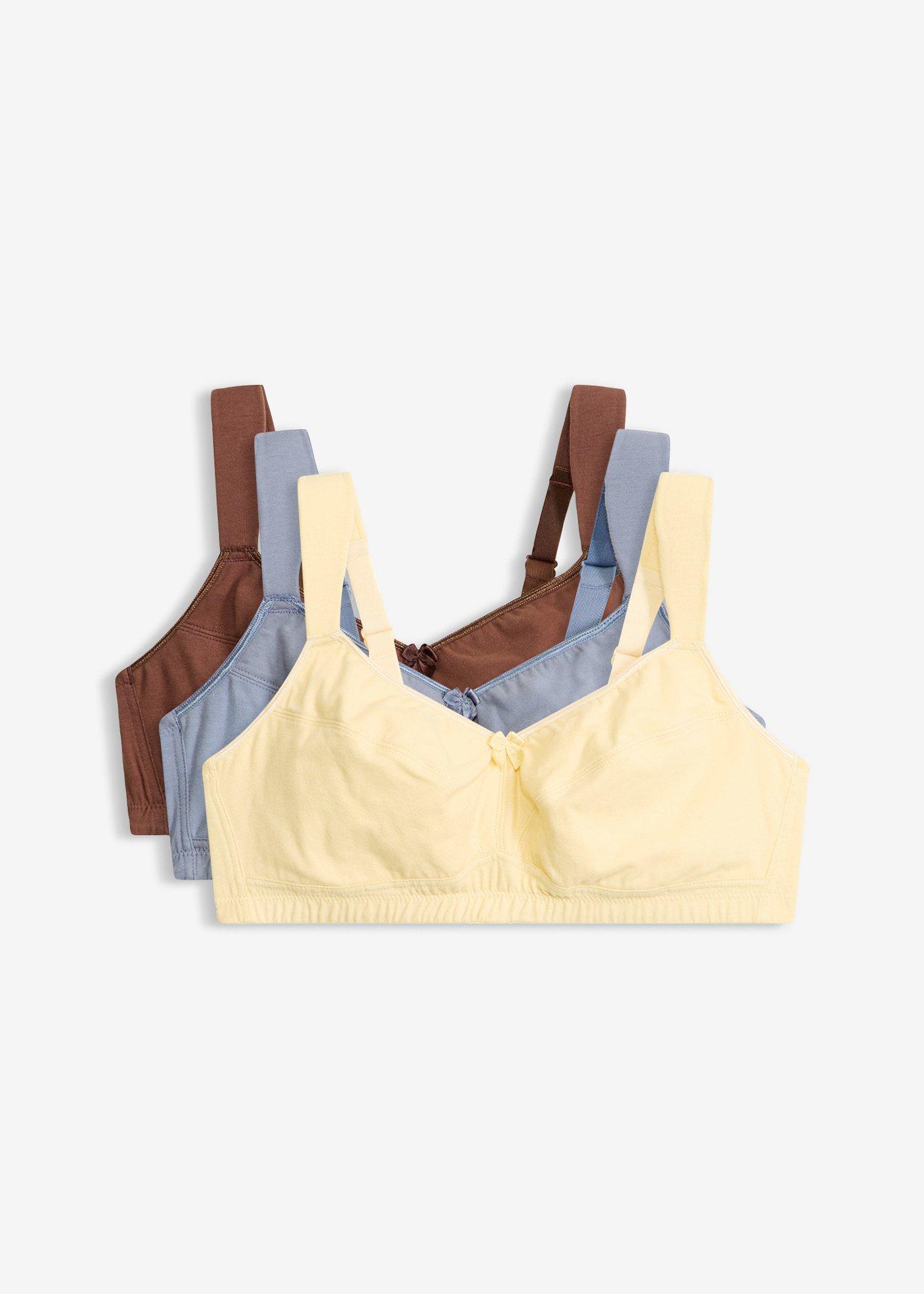 Reggiseno senza ferretto con cotone (pacco da 3)