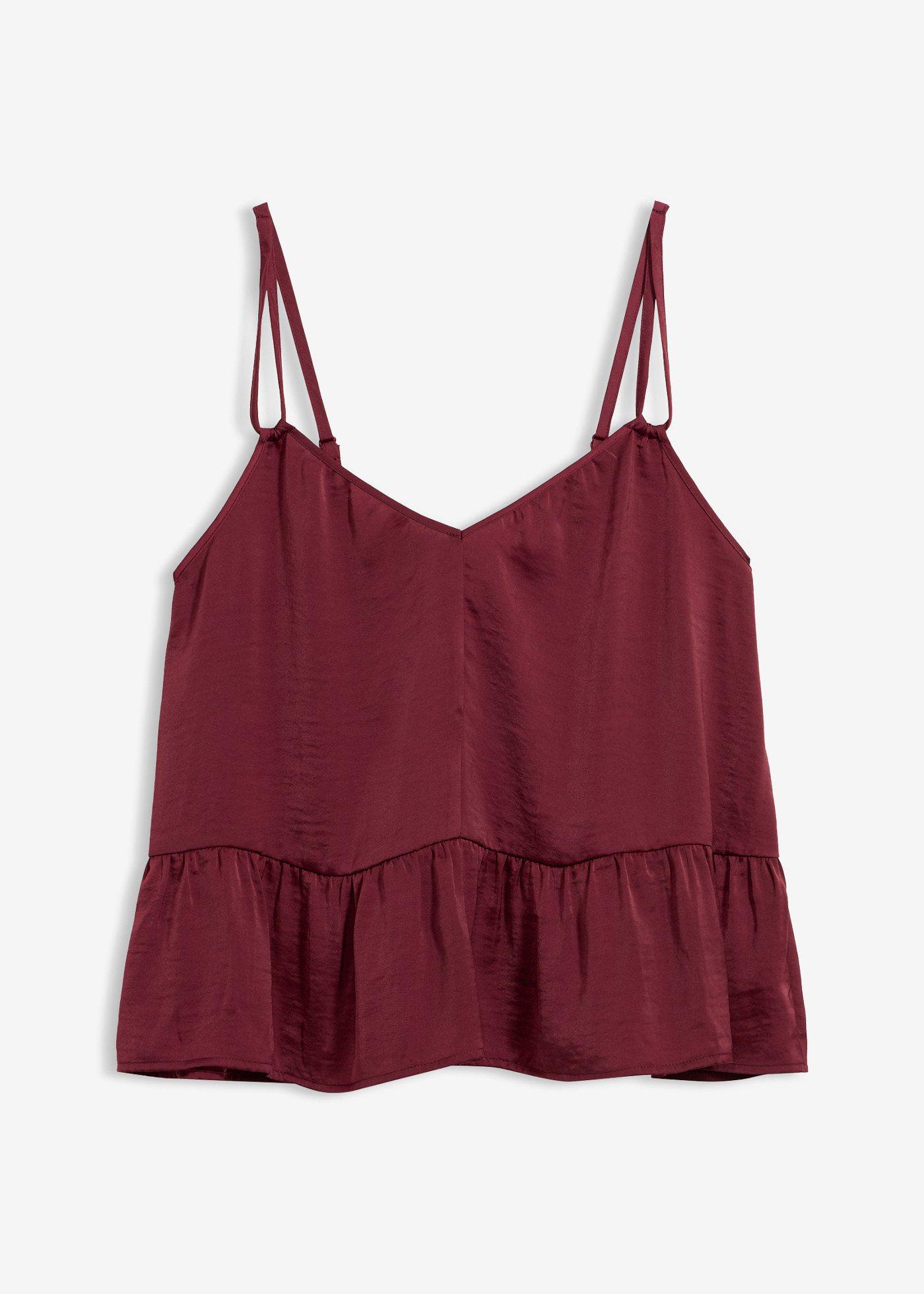 Top in satin fluido