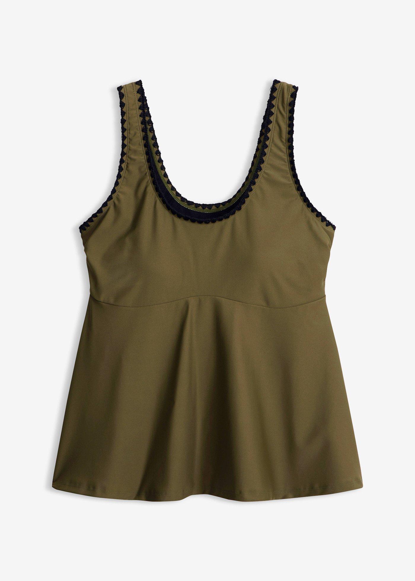 Top per tankini con ricamo